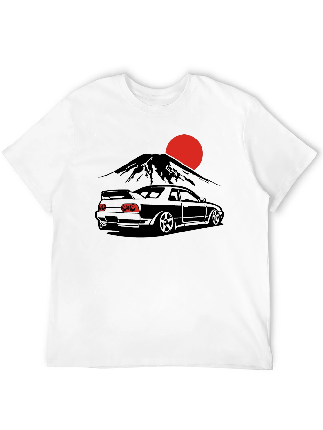 Japanese Skyline Car Black T-Shirt