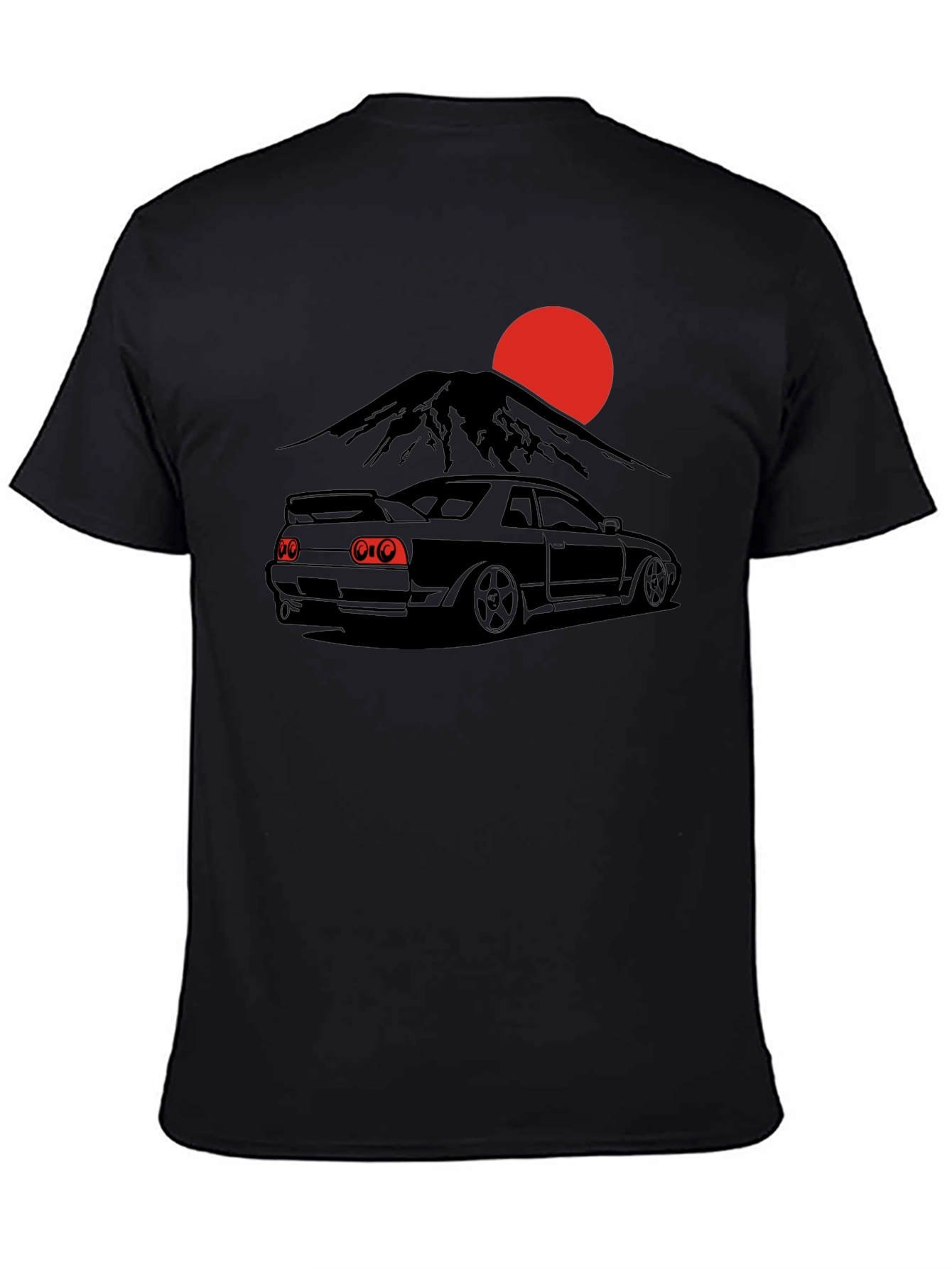 Japanese Skyline Car Black T-Shirt