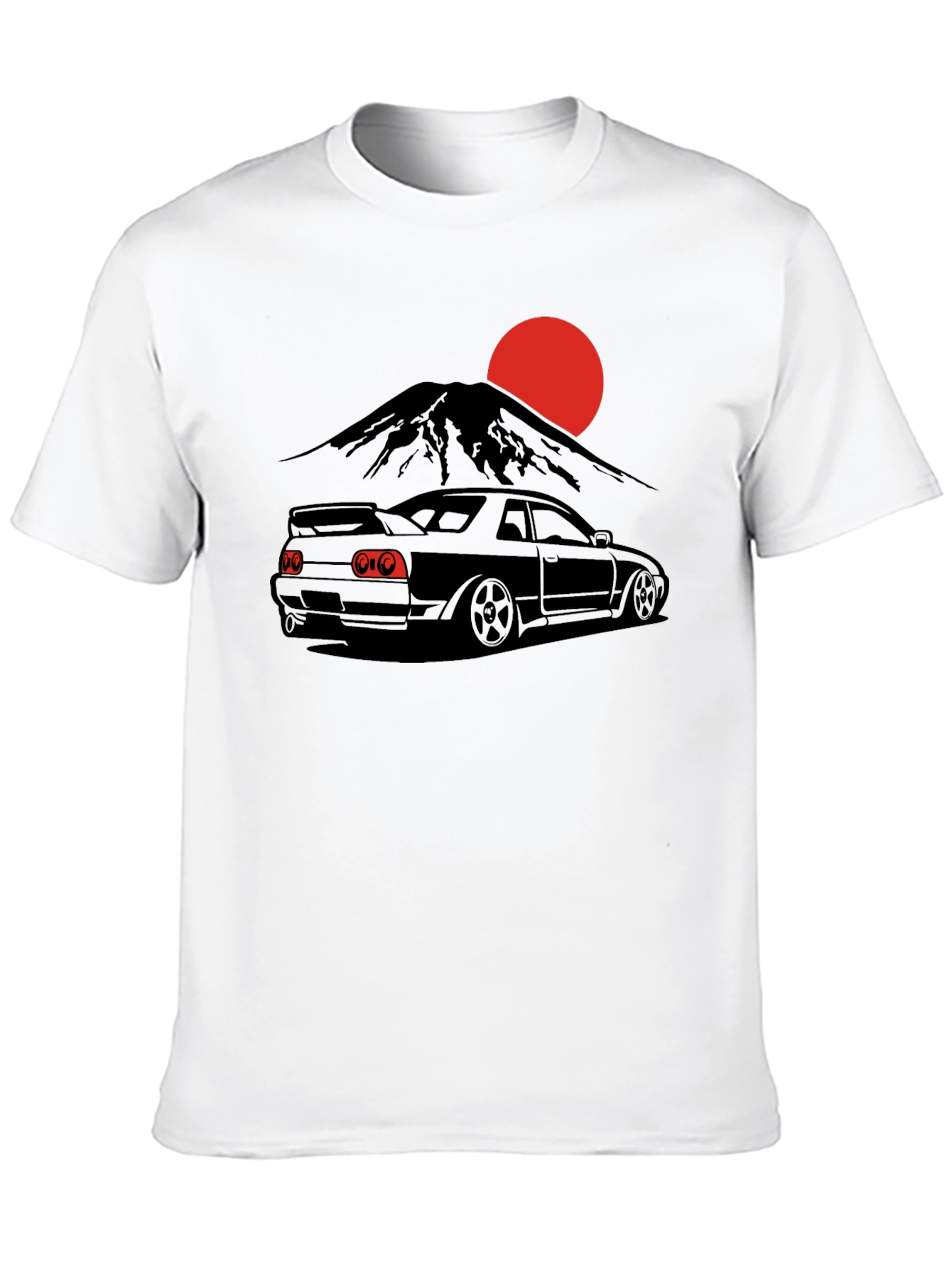 Japanese Skyline Car Black T-Shirt