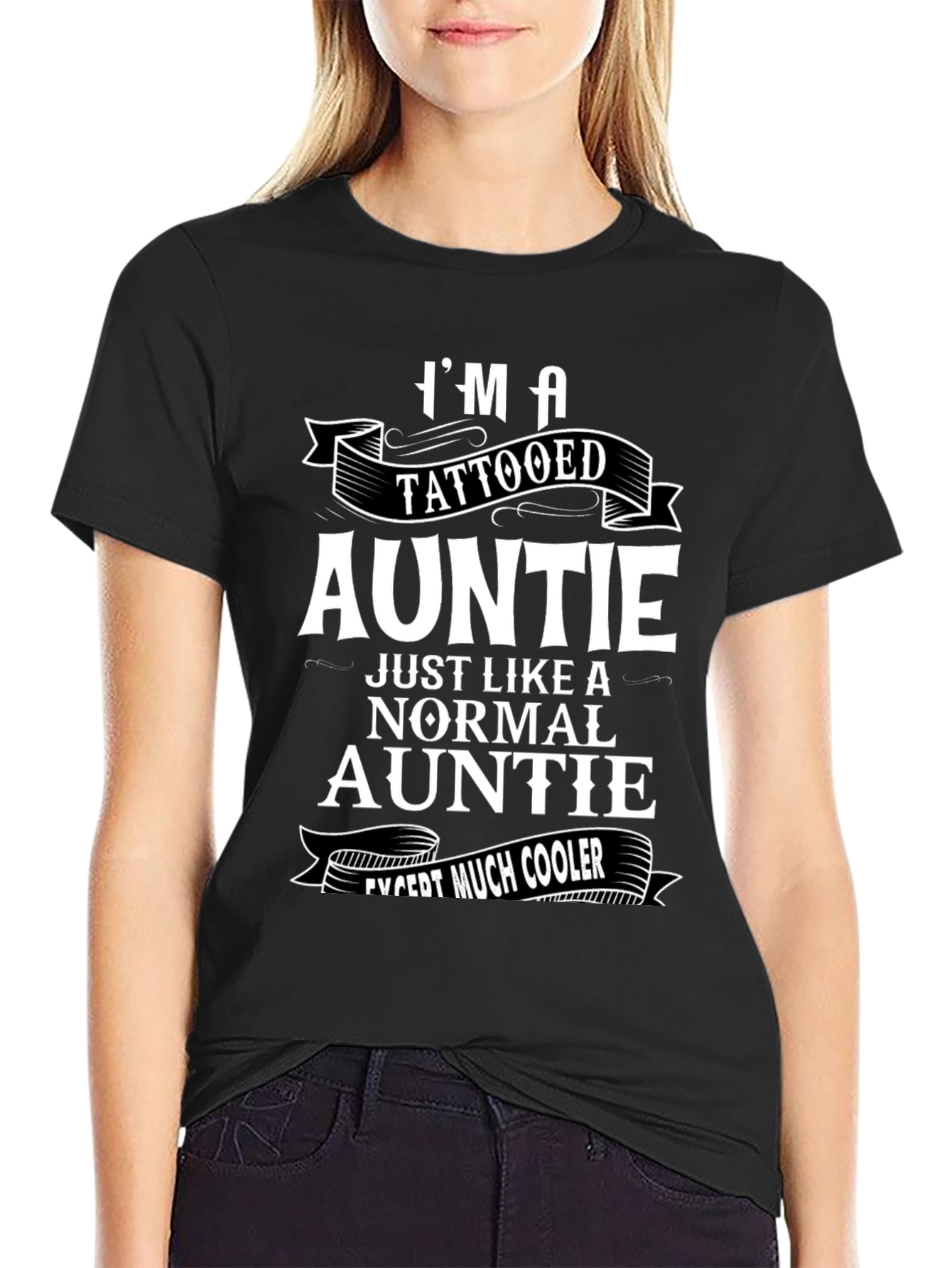 Tattooed Auntie T-Shirt - Cool Aunt Gift