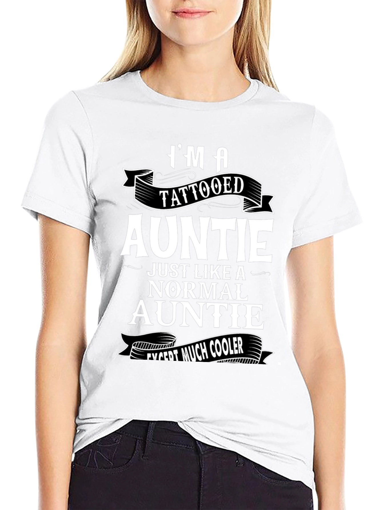 Tattooed Auntie T-Shirt - Cool Aunt Gift