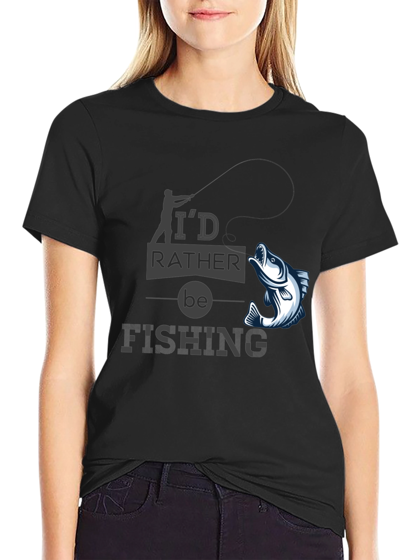 Id Rather Be Fishing T-Shirt - Angler Gift