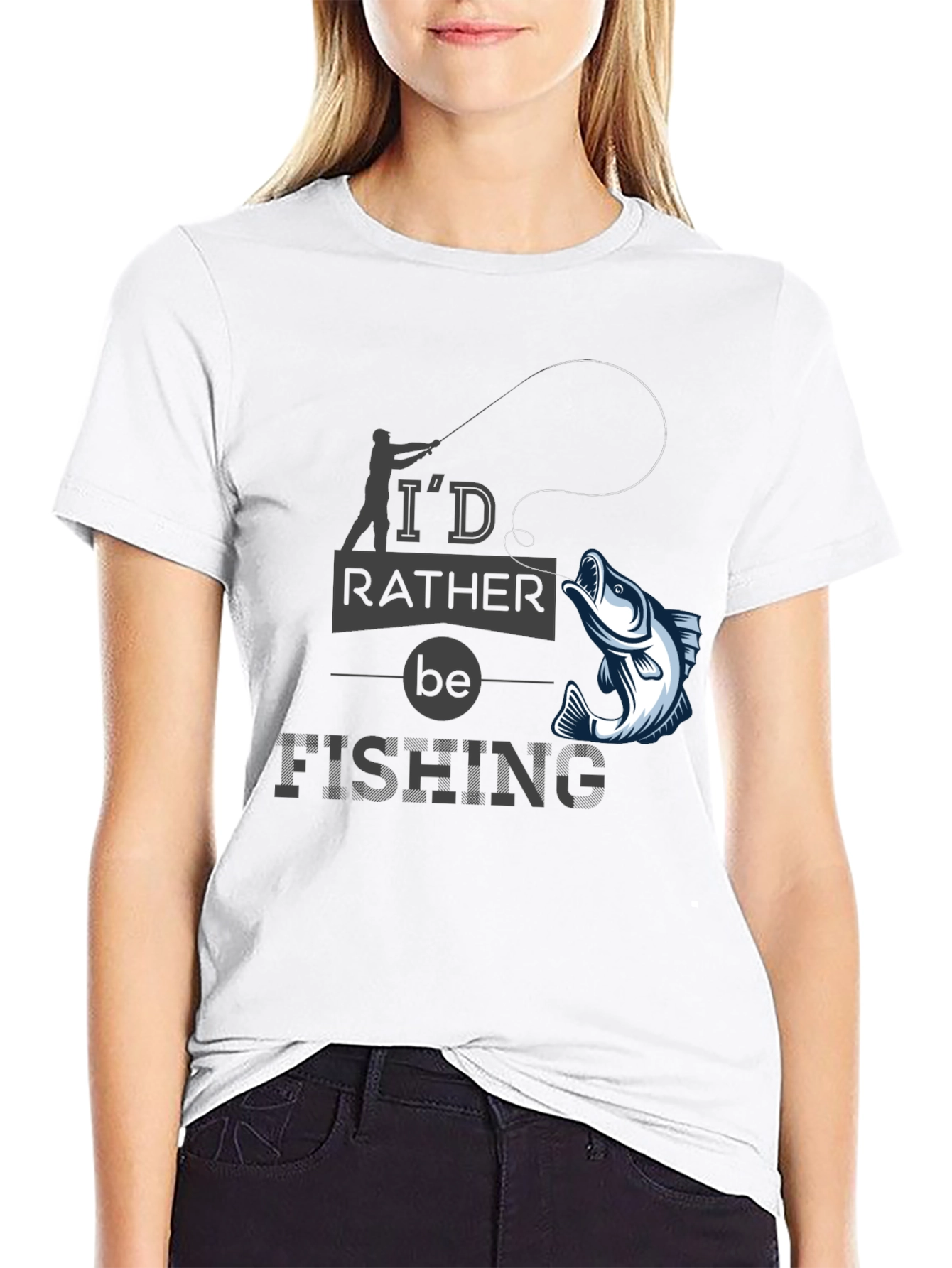 Id Rather Be Fishing T-Shirt - Angler Gift