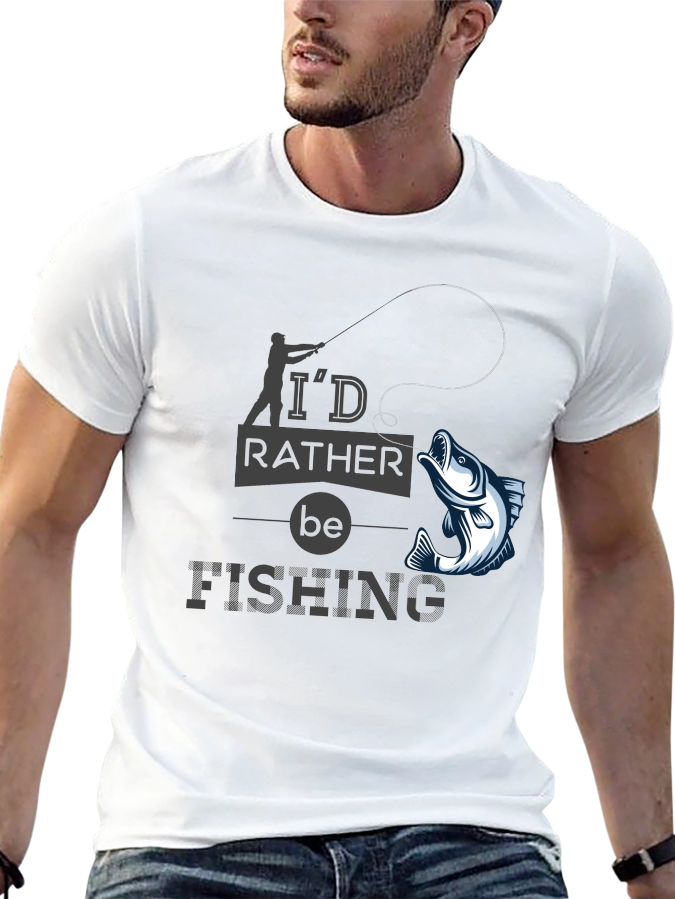 Id Rather Be Fishing T-Shirt - Angler Gift