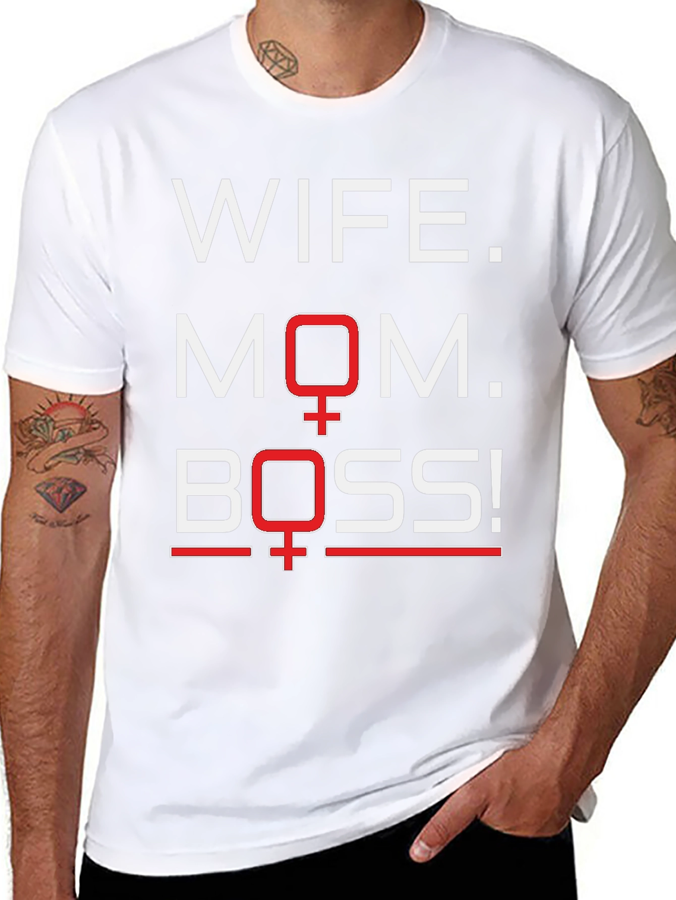 Wife Mom Boss Graphic T-Shirt - Womens Empowerment Tee