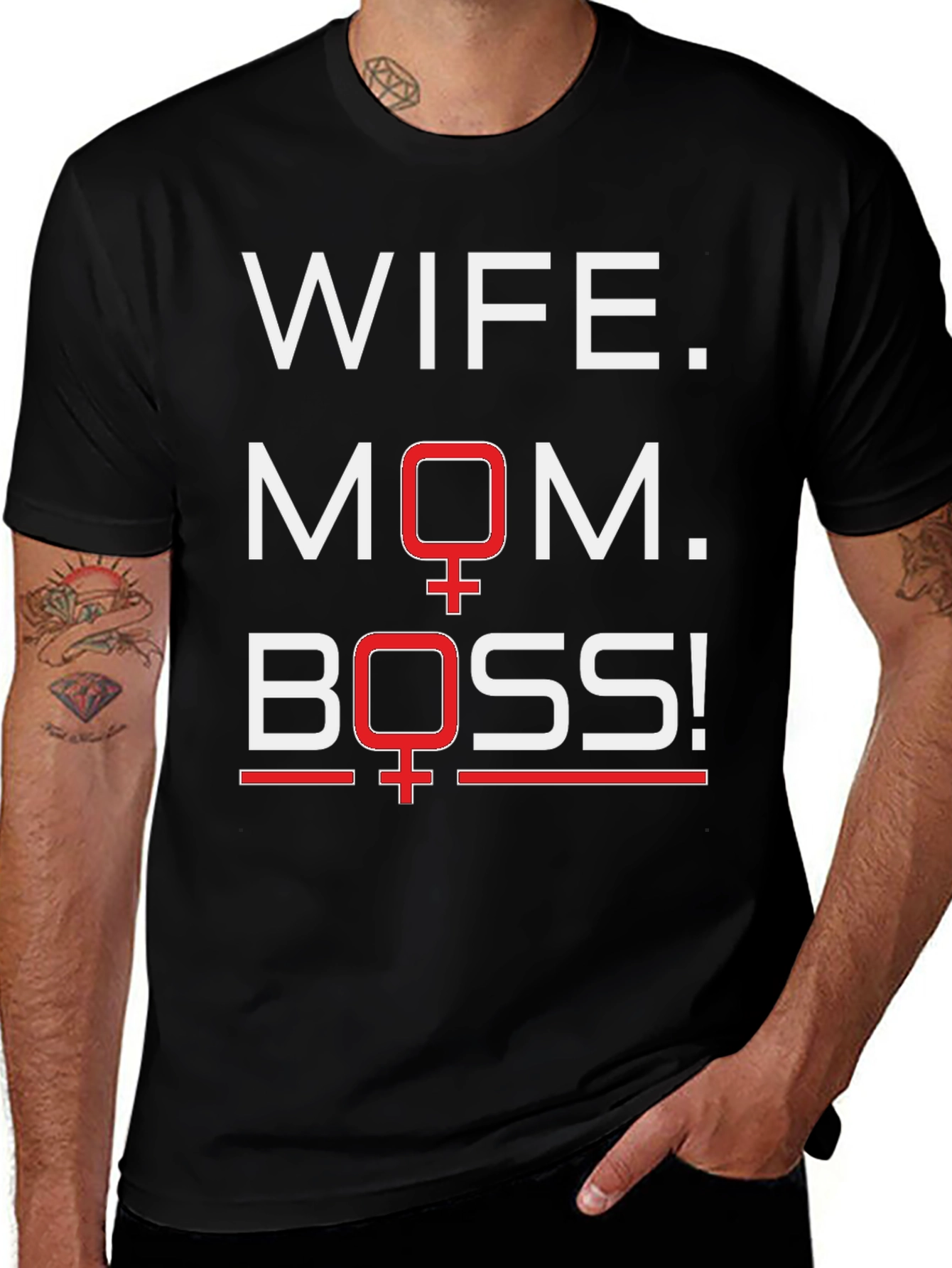 Wife Mom Boss Graphic T-Shirt - Womens Empowerment Tee