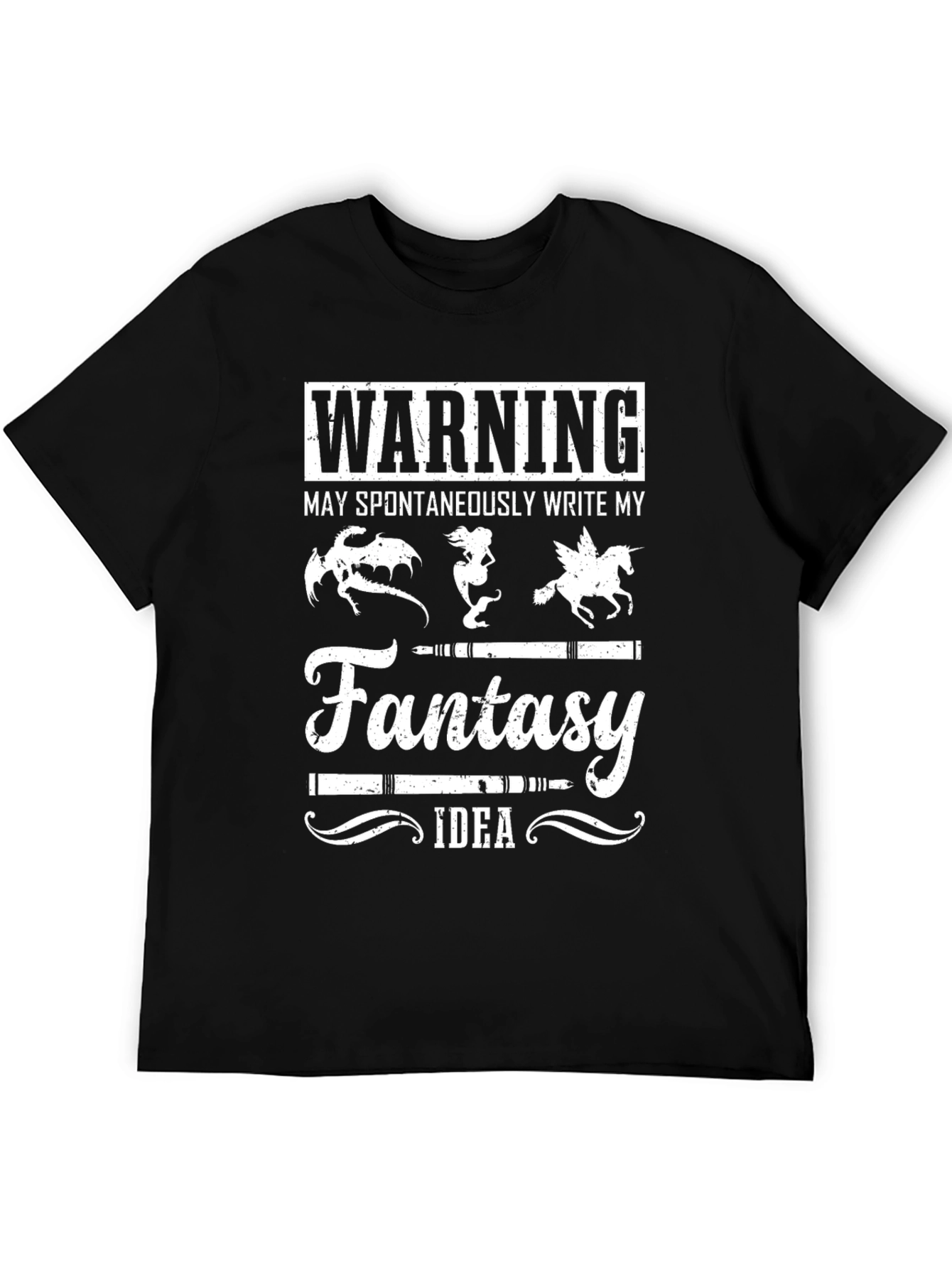 Warning Fantasy Writer Graphic Tee