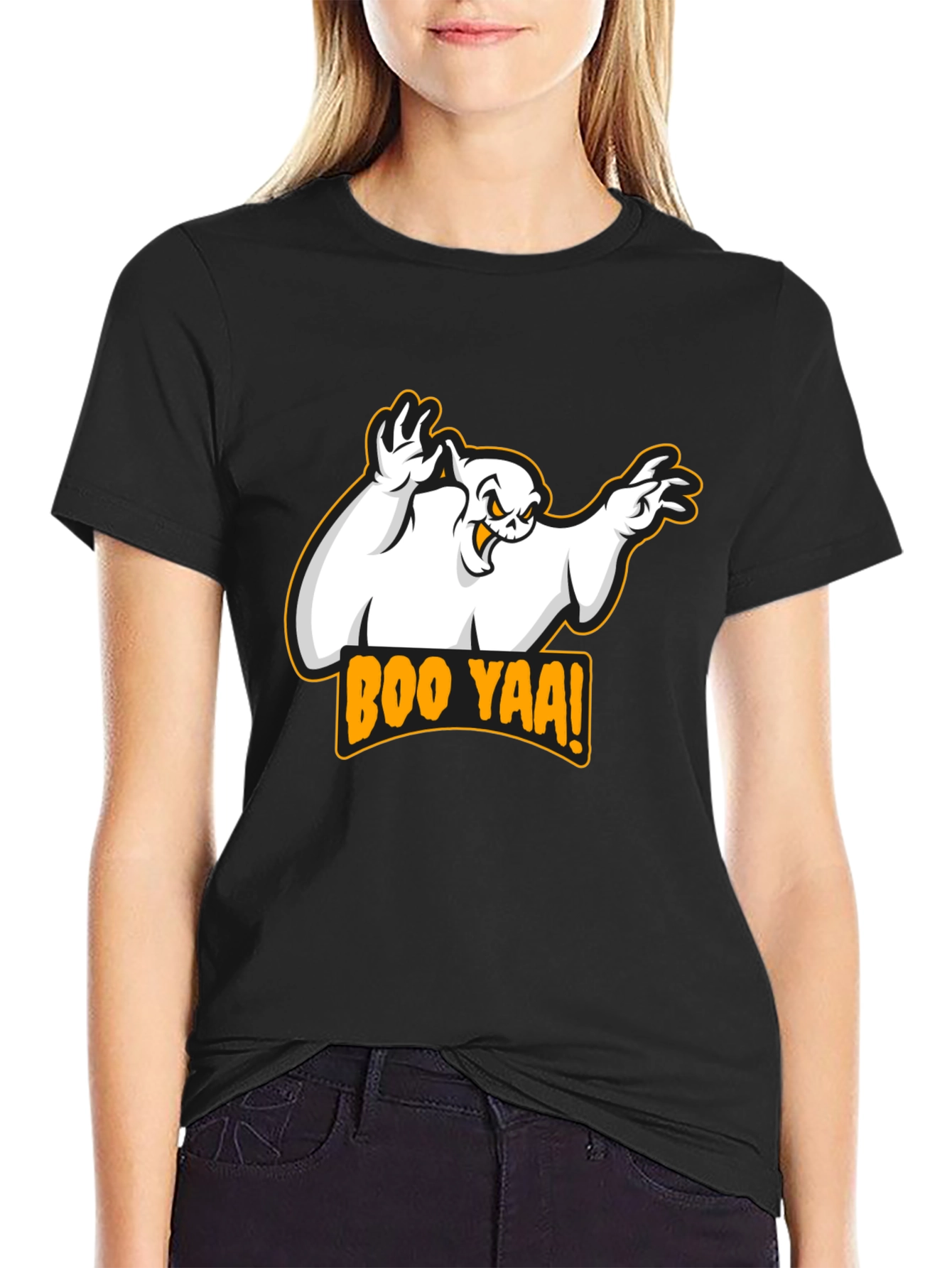 Boo Yaa Ghost T-Shirt - Halloween Spooky Fun!