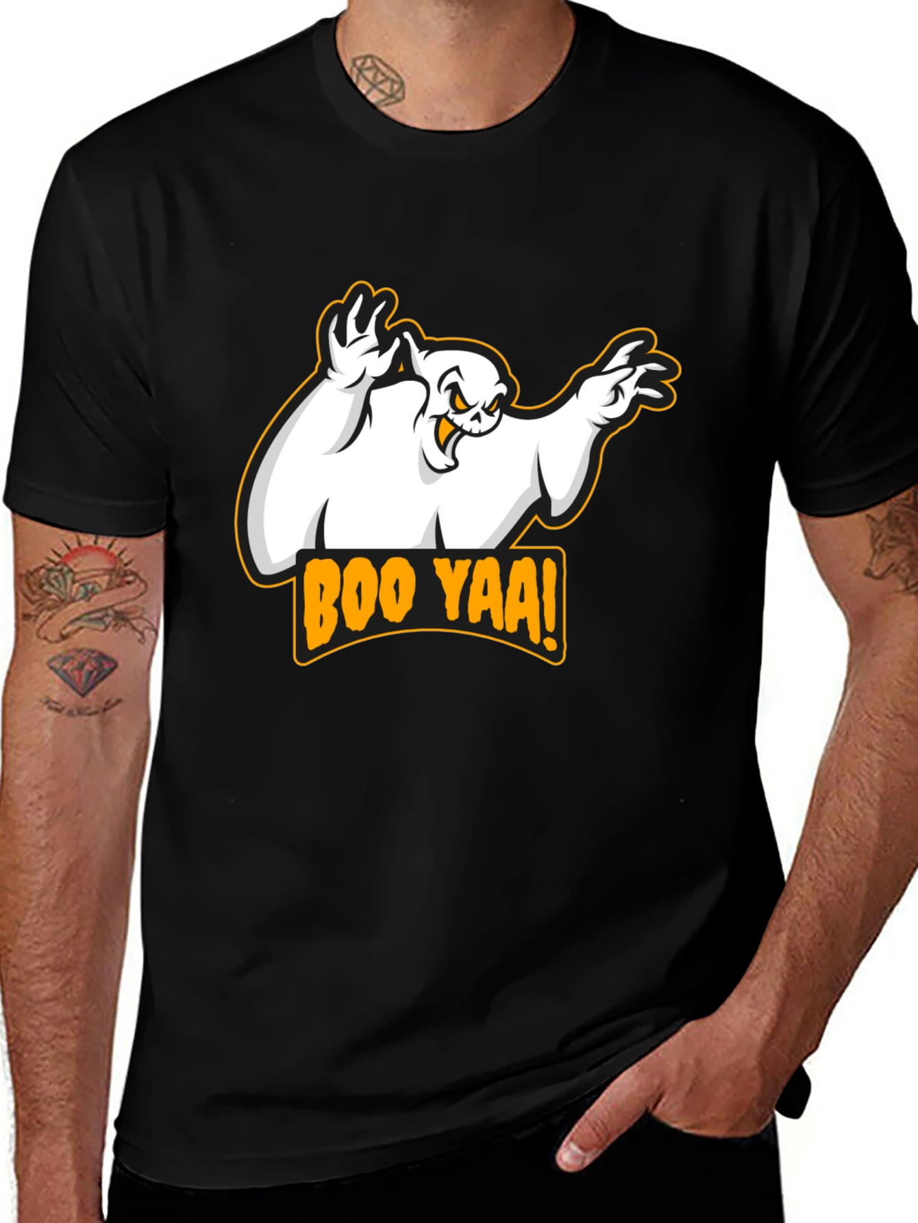 Boo Yaa Ghost T-Shirt - Halloween Spooky Fun!