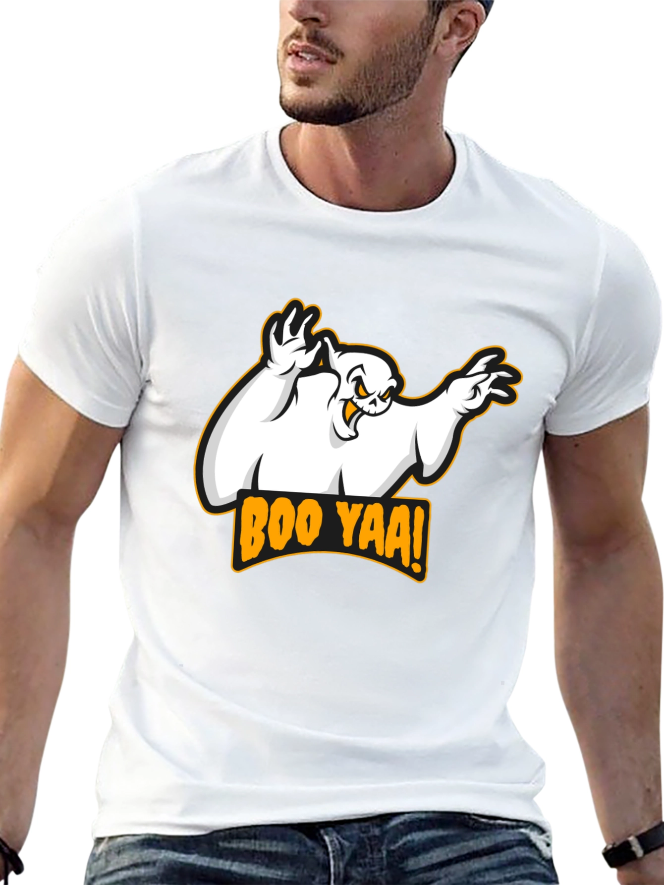 Boo Yaa Ghost T-Shirt - Halloween Spooky Fun!