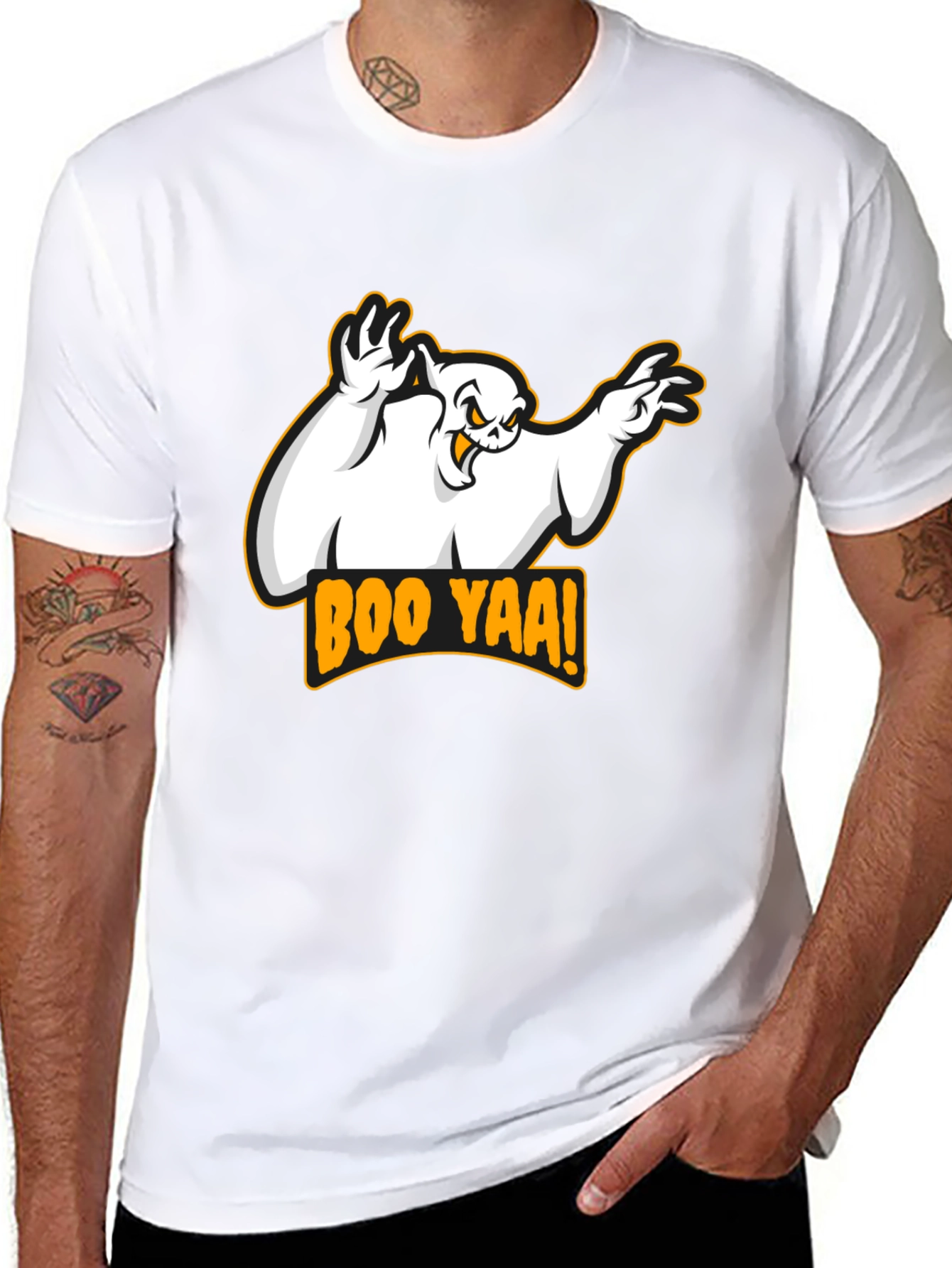 Boo Yaa Ghost T-Shirt - Halloween Spooky Fun!