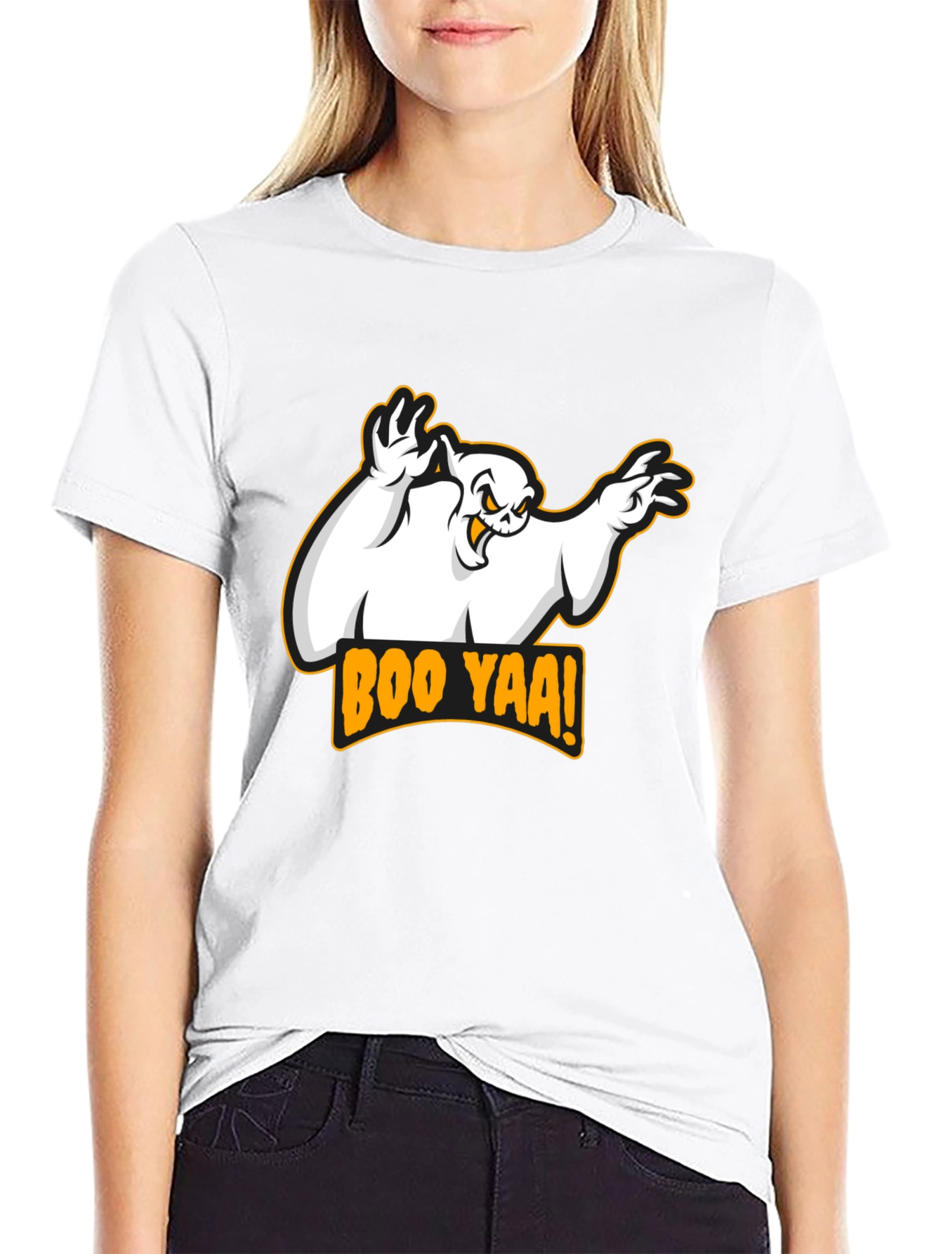 Boo Yaa Ghost T-Shirt - Halloween Spooky Fun!