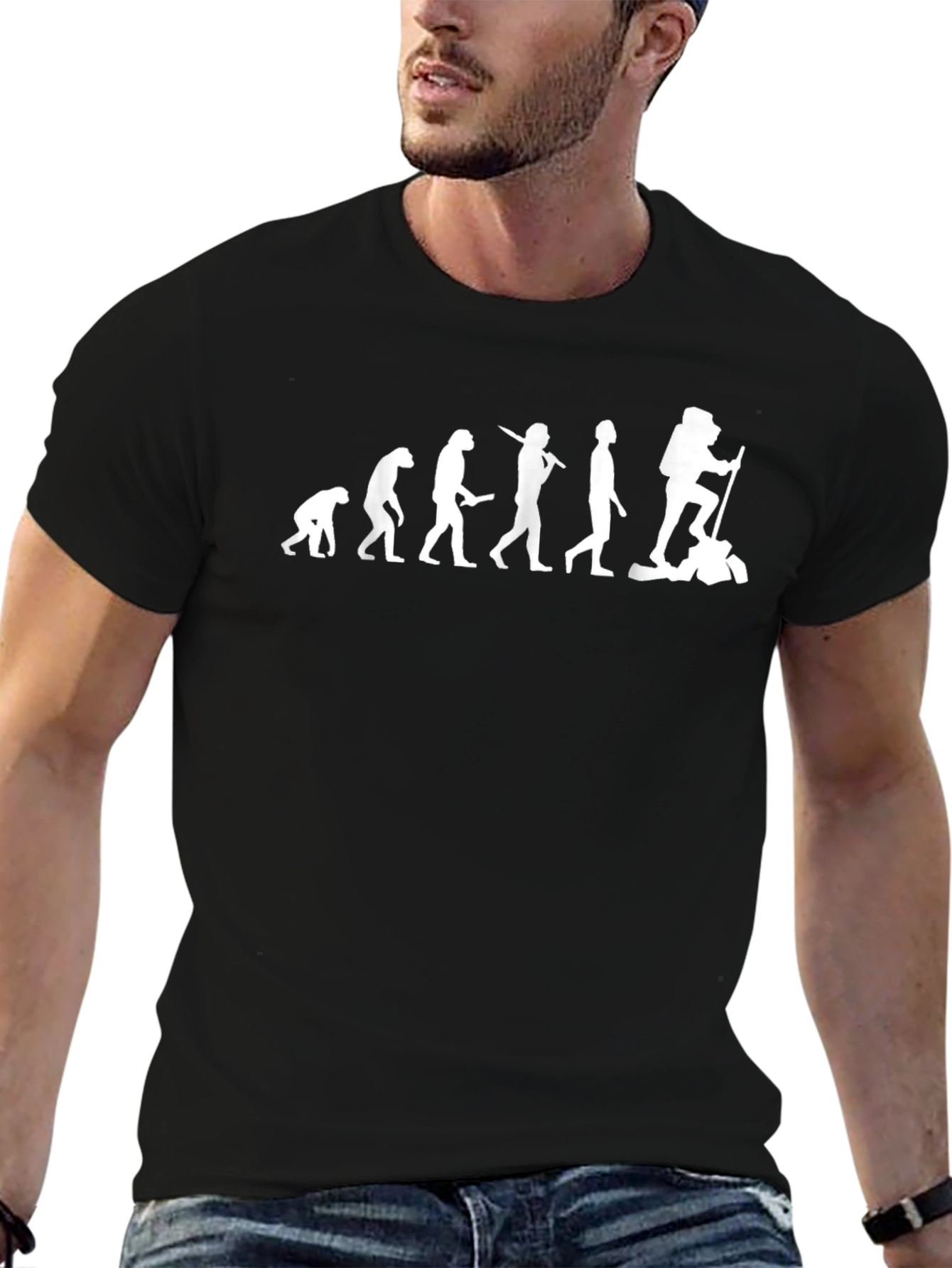 Evolution of Man T-Shirt - Hiking Design