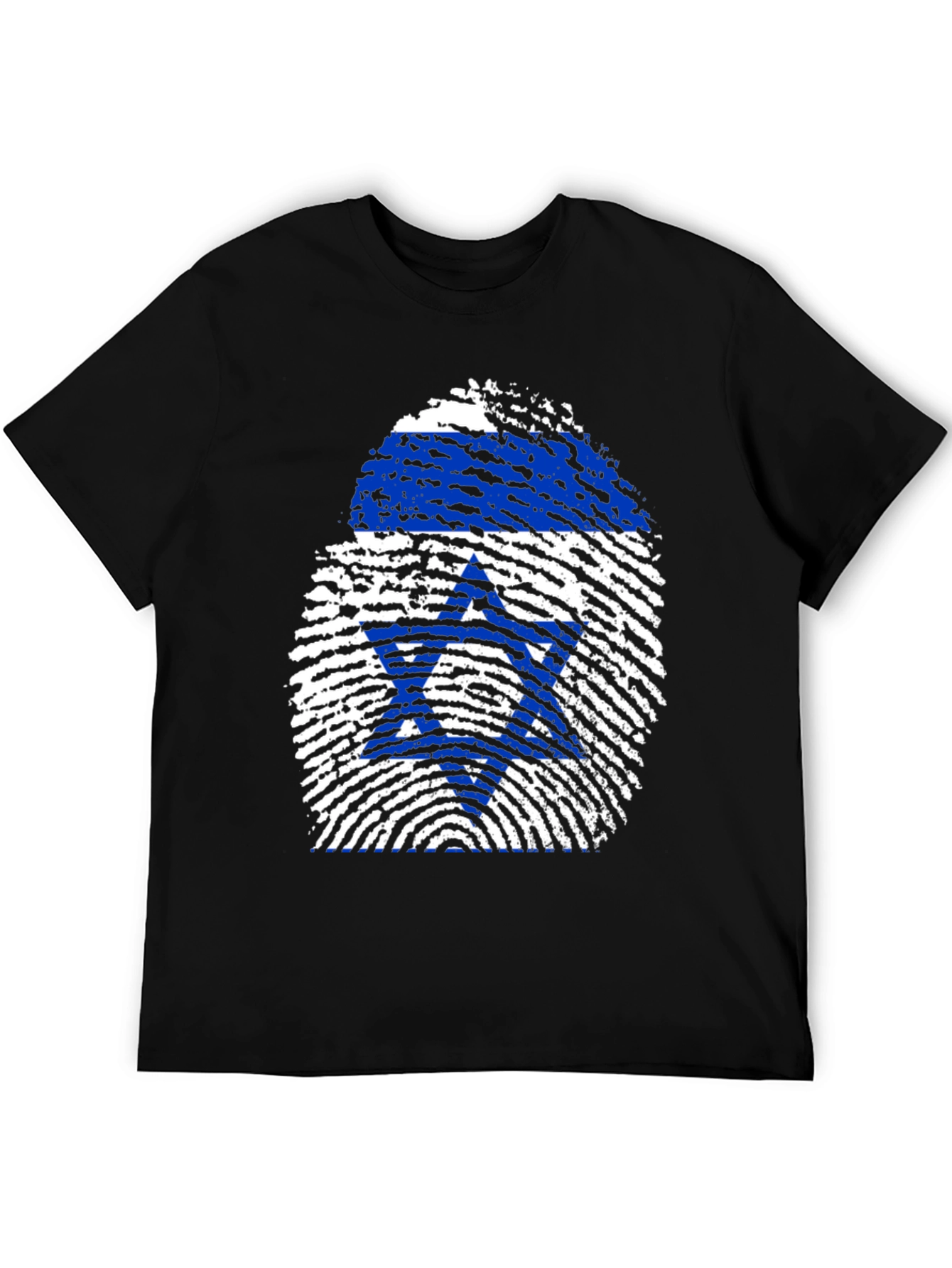 Israel Flag Fingerprint Graphic Tee
