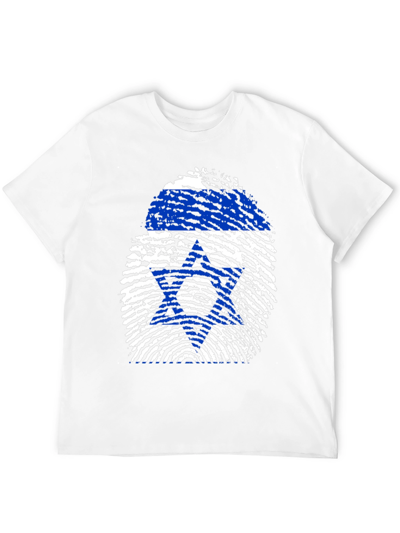 Israel Flag Fingerprint Graphic Tee