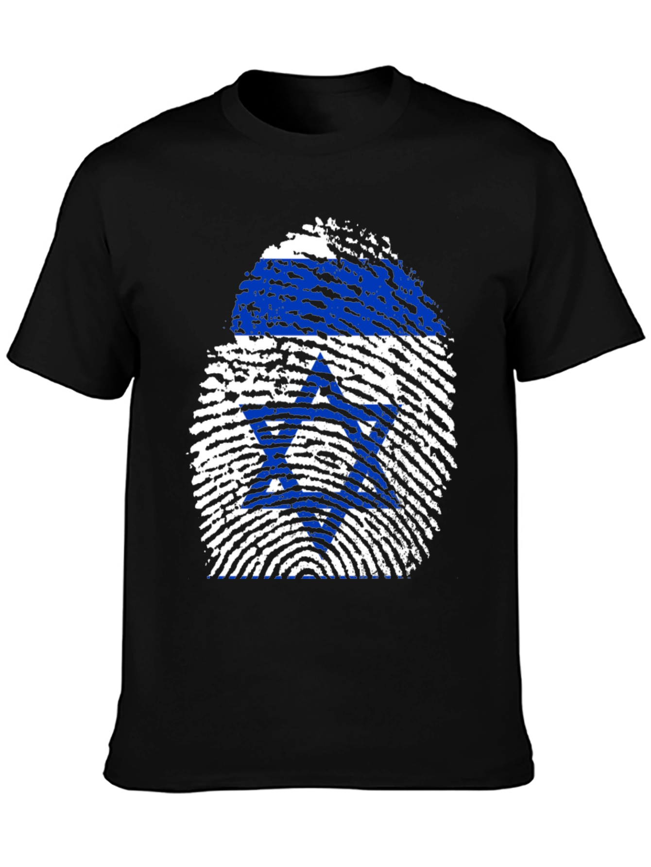 Israel Flag Fingerprint Graphic Tee