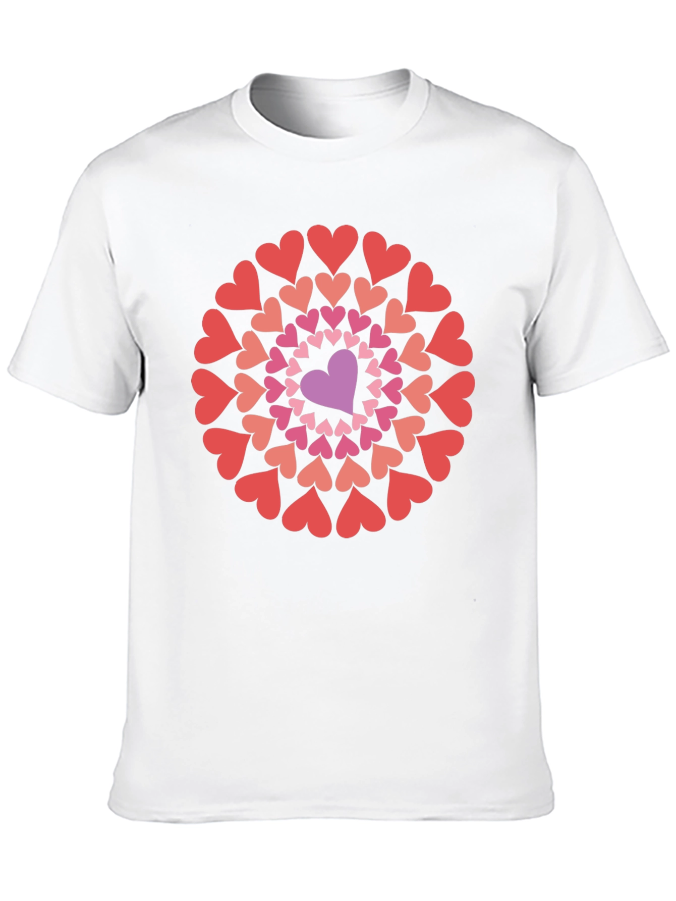 Heart Mandala Graphic Tee - Black