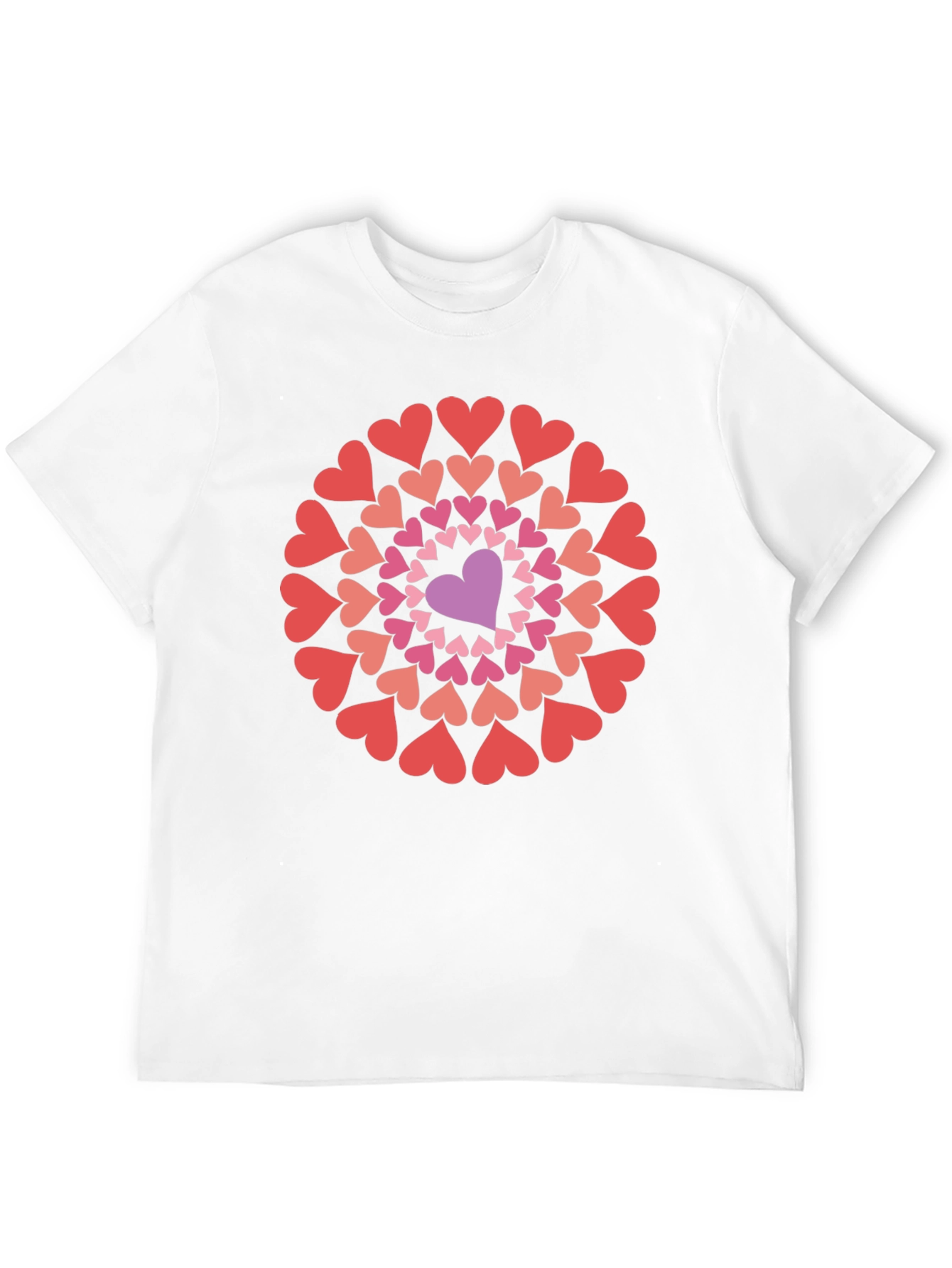 Heart Mandala Graphic Tee - Black