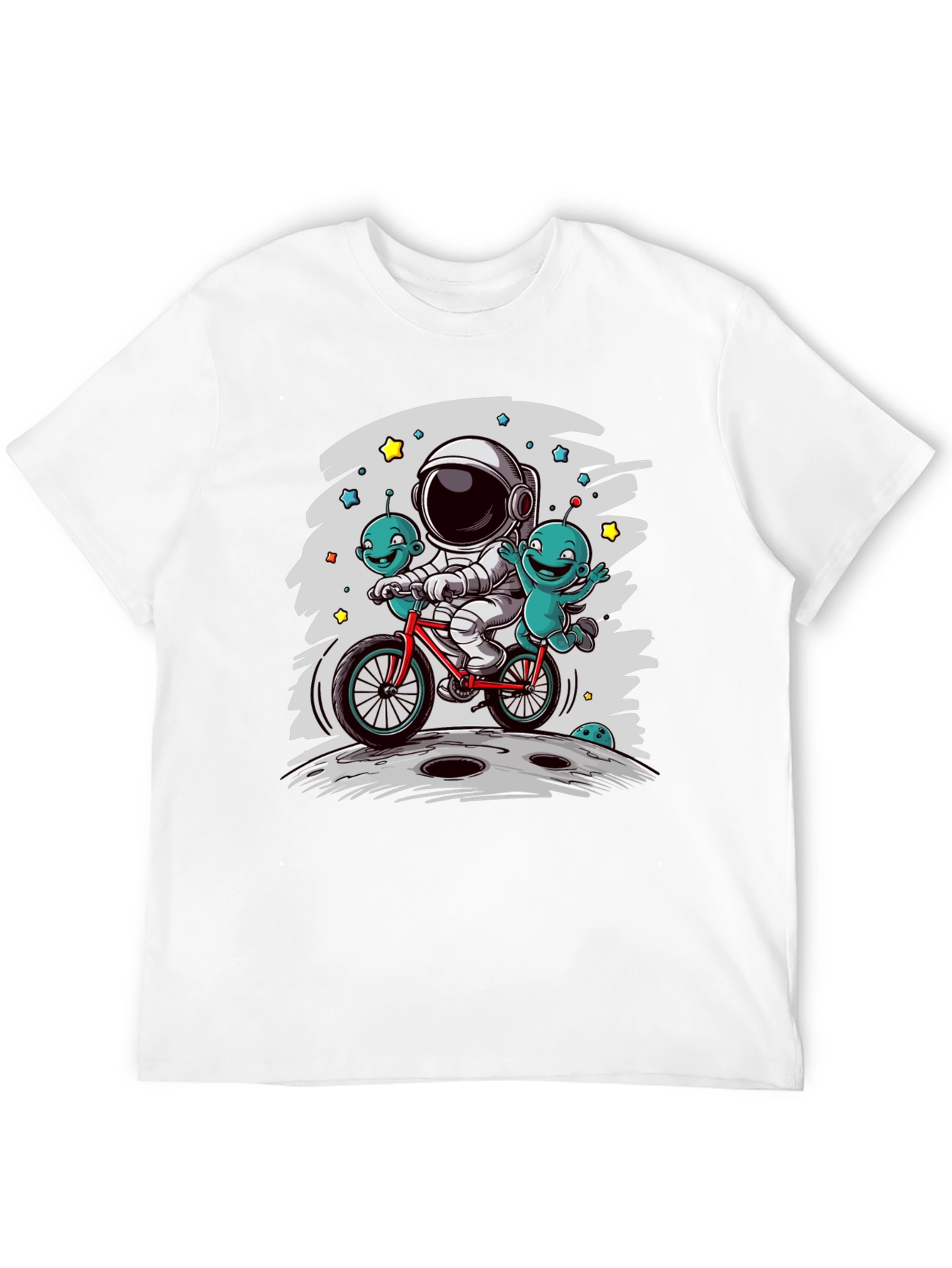 Astronaut & Aliens Graphic Tee - Space Adventure T-Shirt