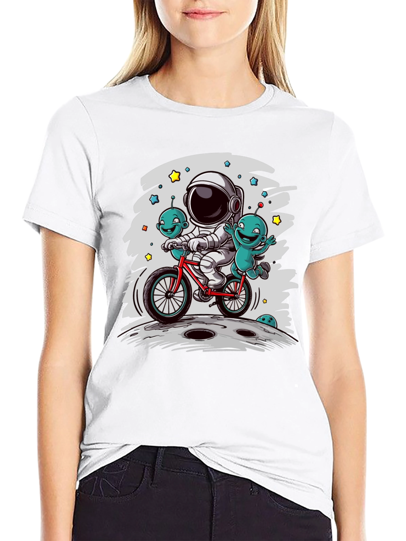 Astronaut & Aliens Graphic Tee - Space Adventure T-Shirt