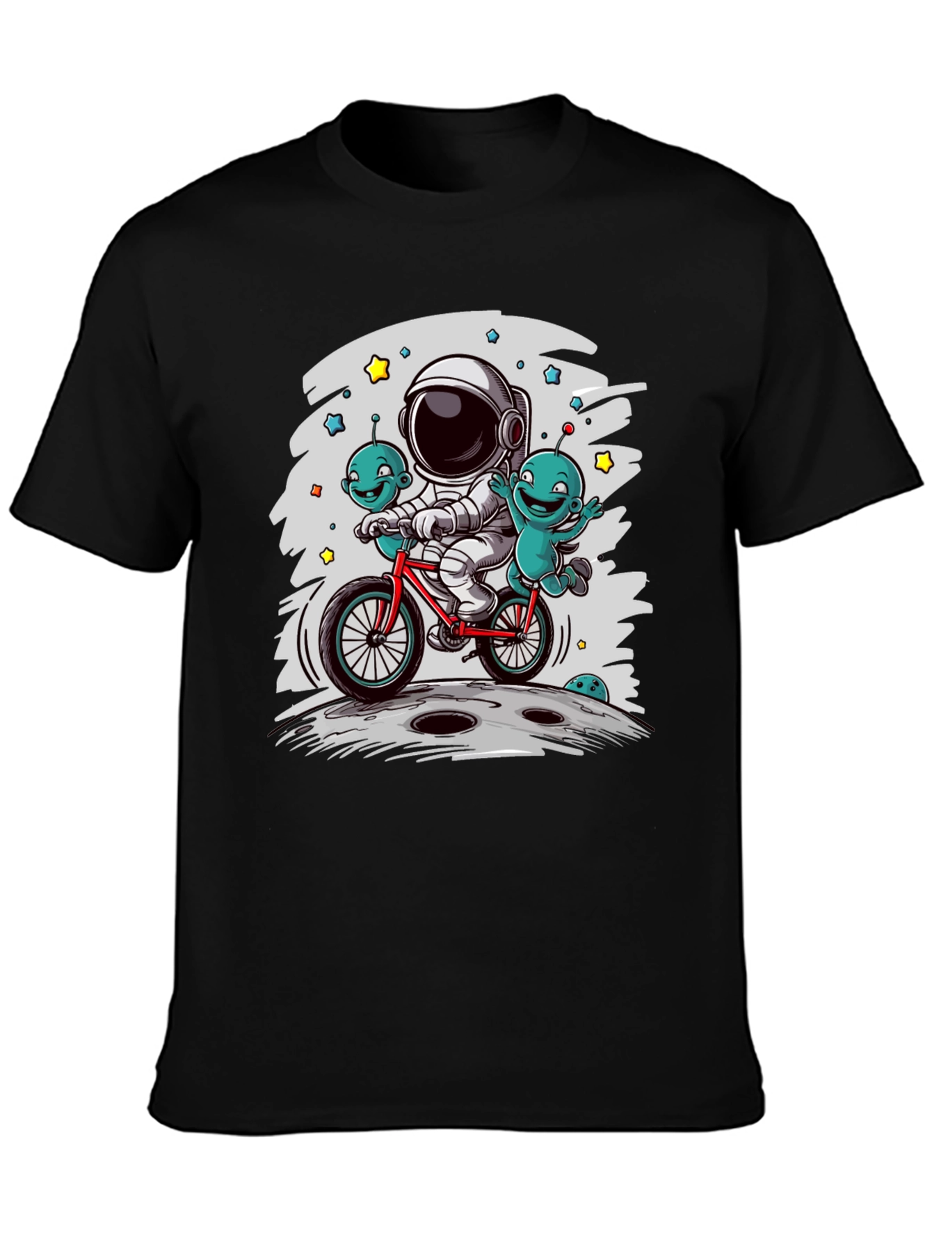 Astronaut & Aliens Graphic Tee - Space Adventure T-Shirt