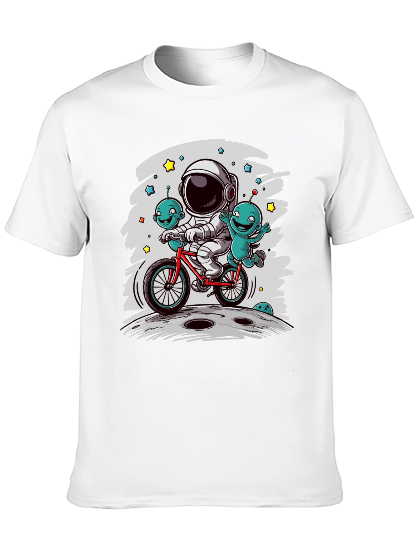 Astronaut & Aliens Graphic Tee - Space Adventure T-Shirt