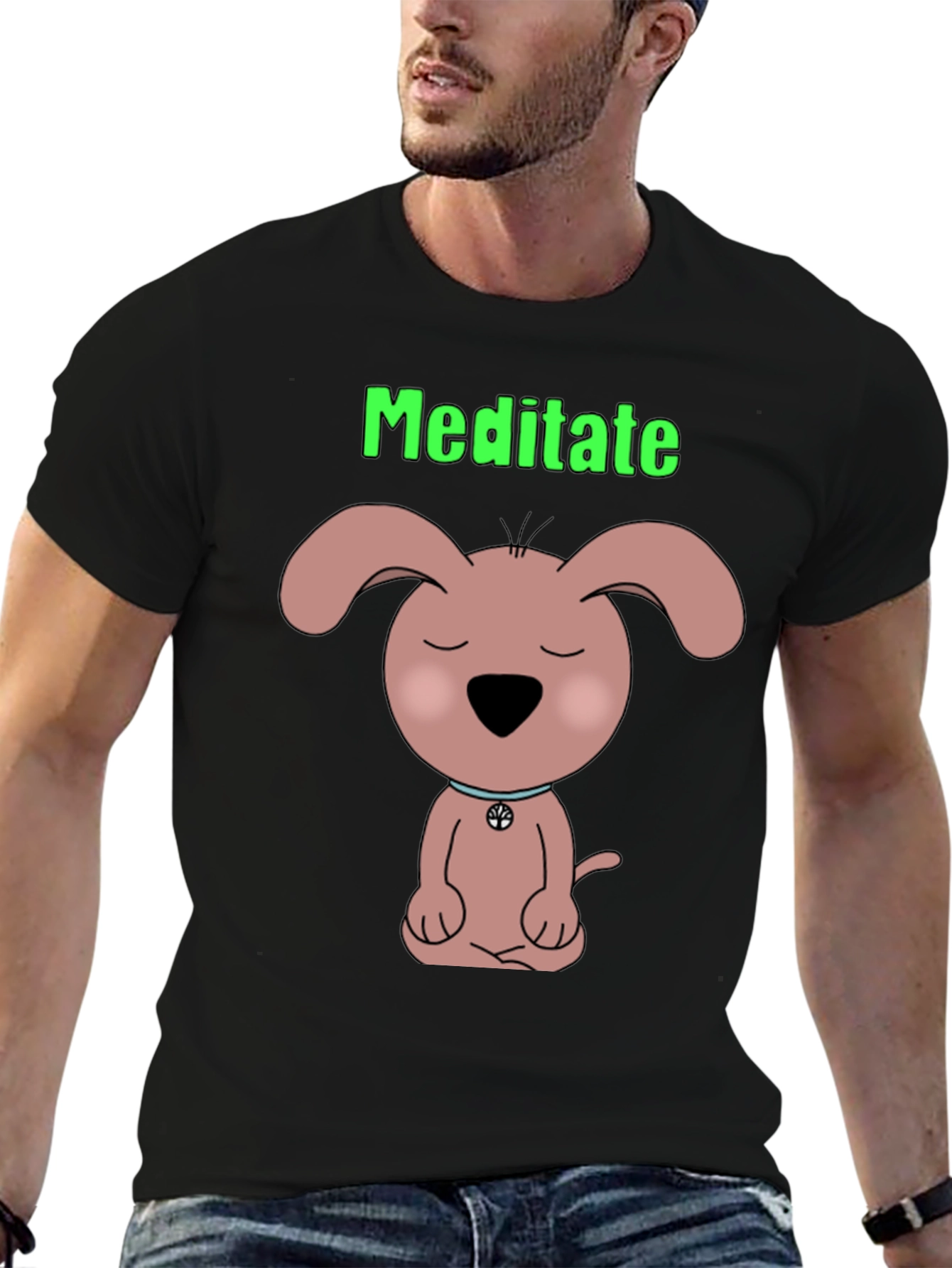 Meditate Dog T-Shirt Zen Puppy Tee
