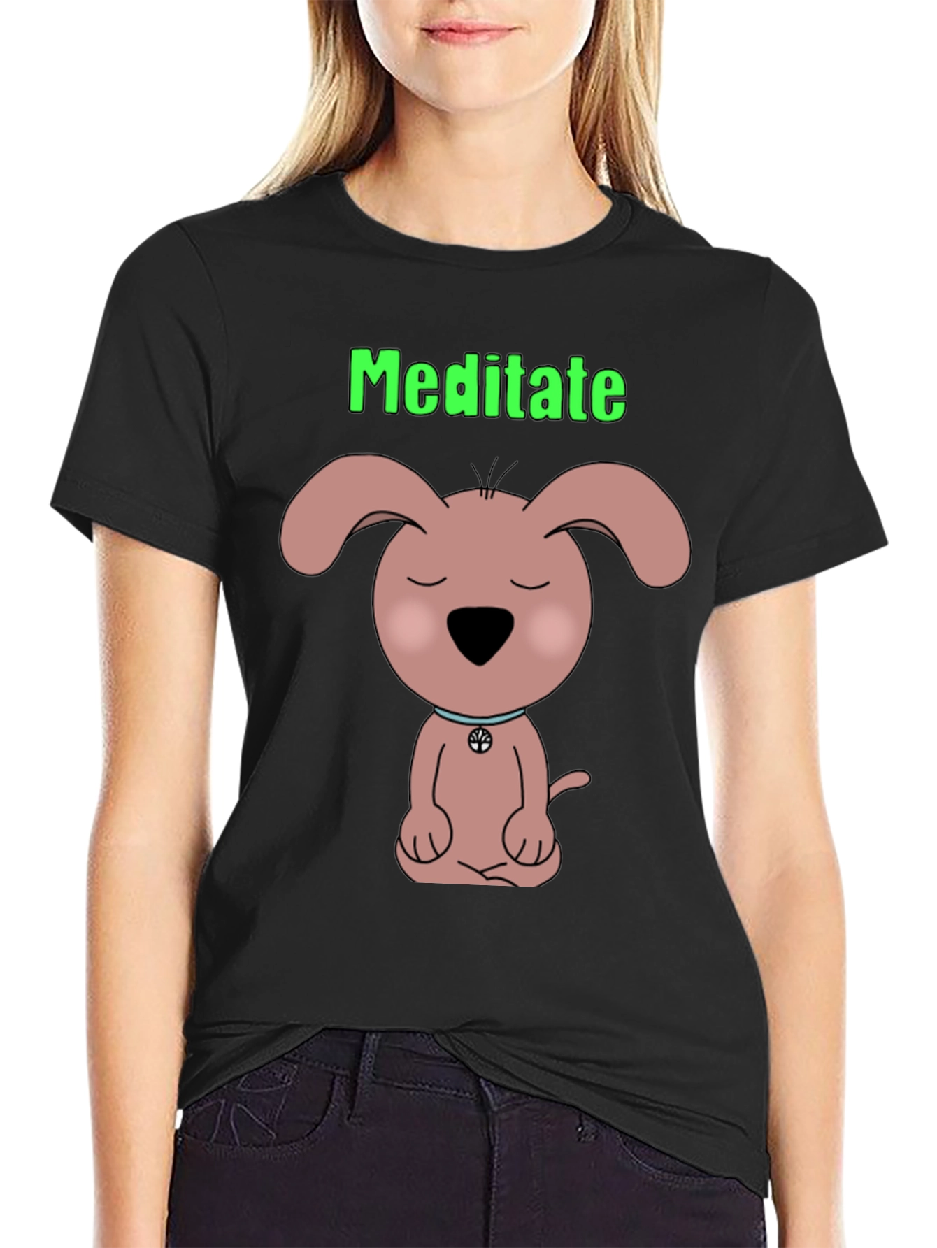 Meditate Dog T-Shirt Zen Puppy Tee