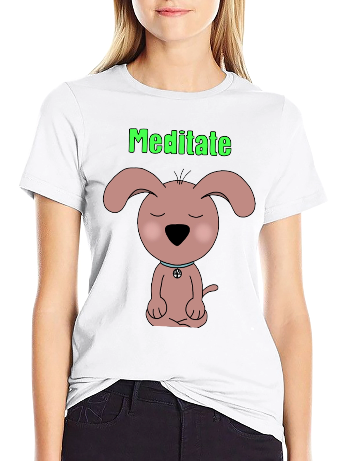 Meditate Dog T-Shirt Zen Puppy Tee