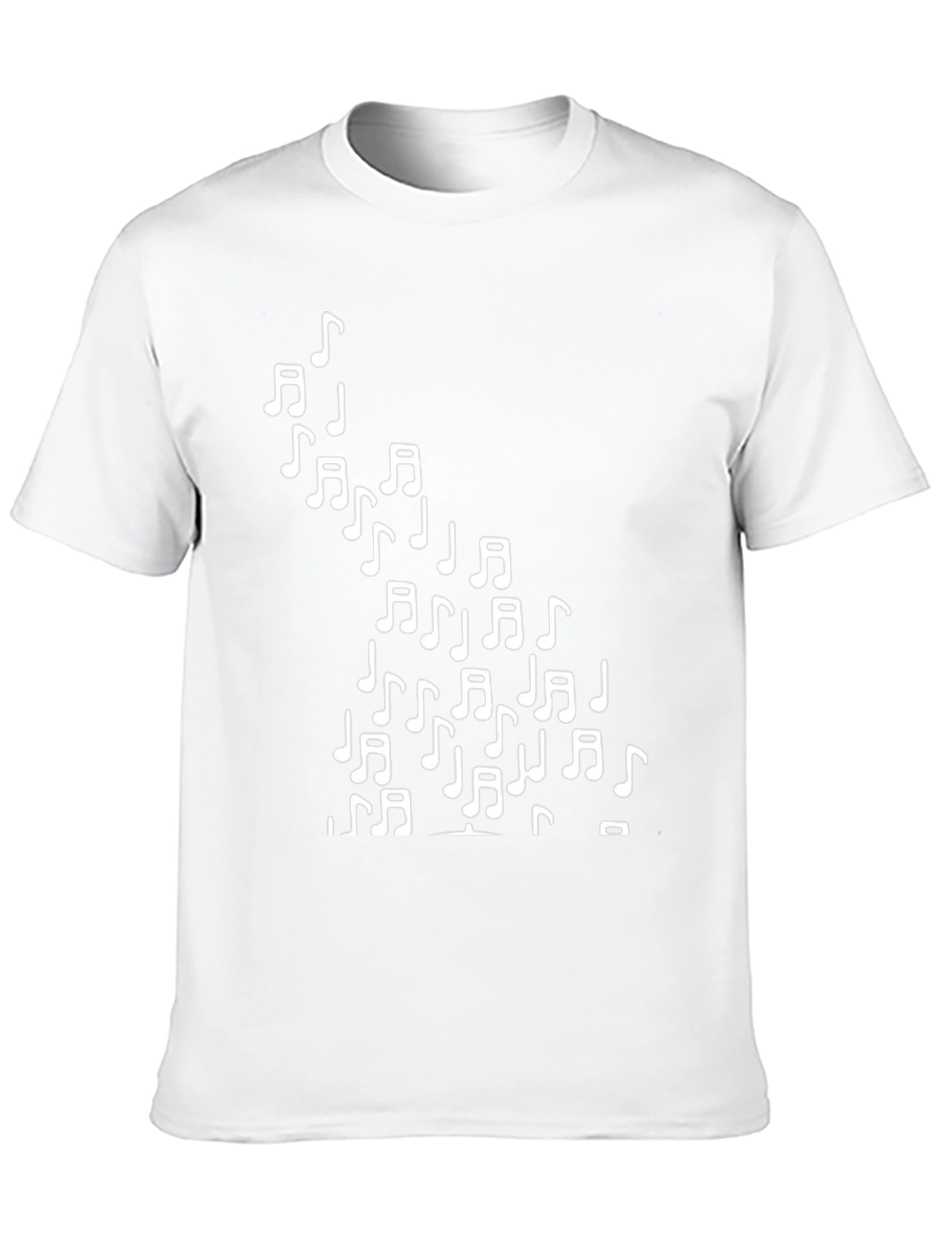 Music Notes T-Shirt - Casual Black Tee