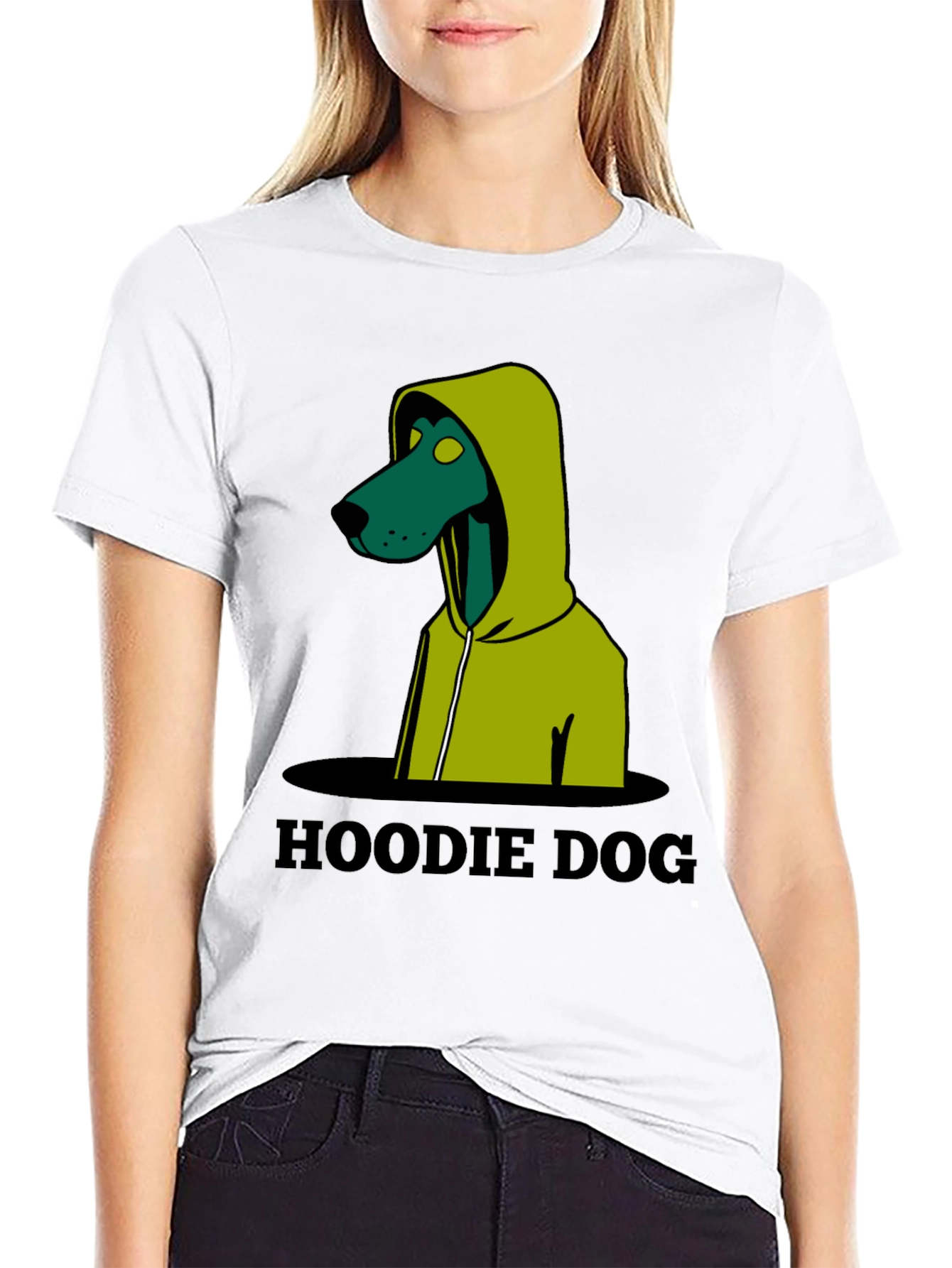 Hoodie Dog Graphic T-Shirt - Unique Design