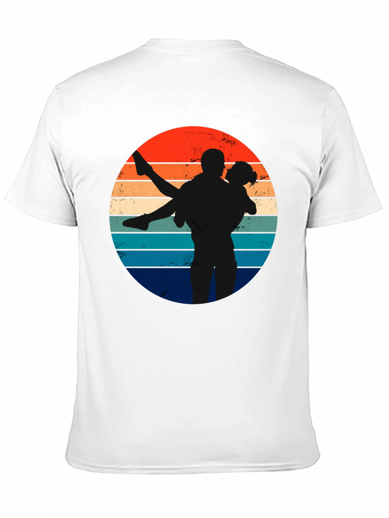 Retro Sunset Silhouette Couple T-Shirt