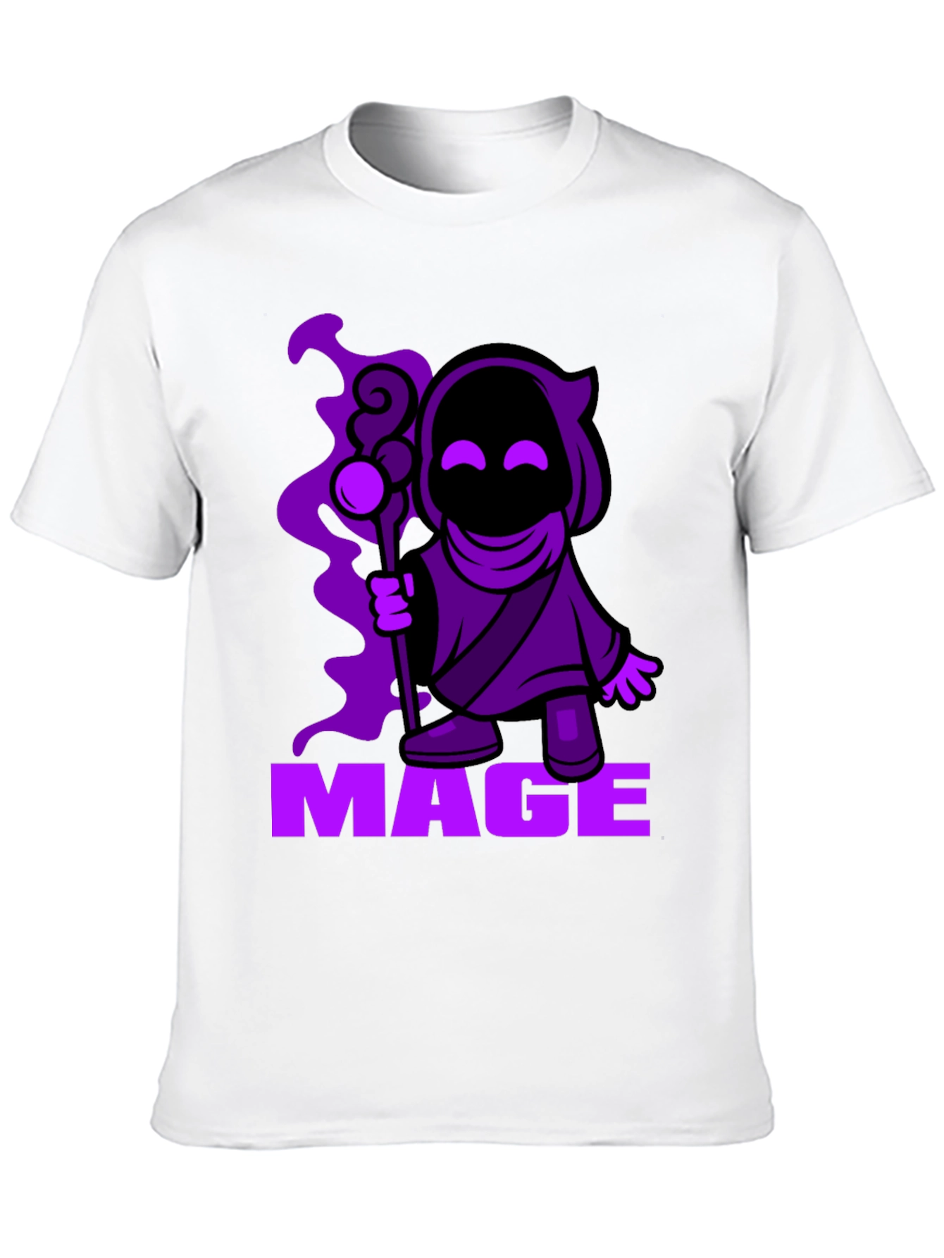 Mage Cartoon Graphic Black T-Shirt
