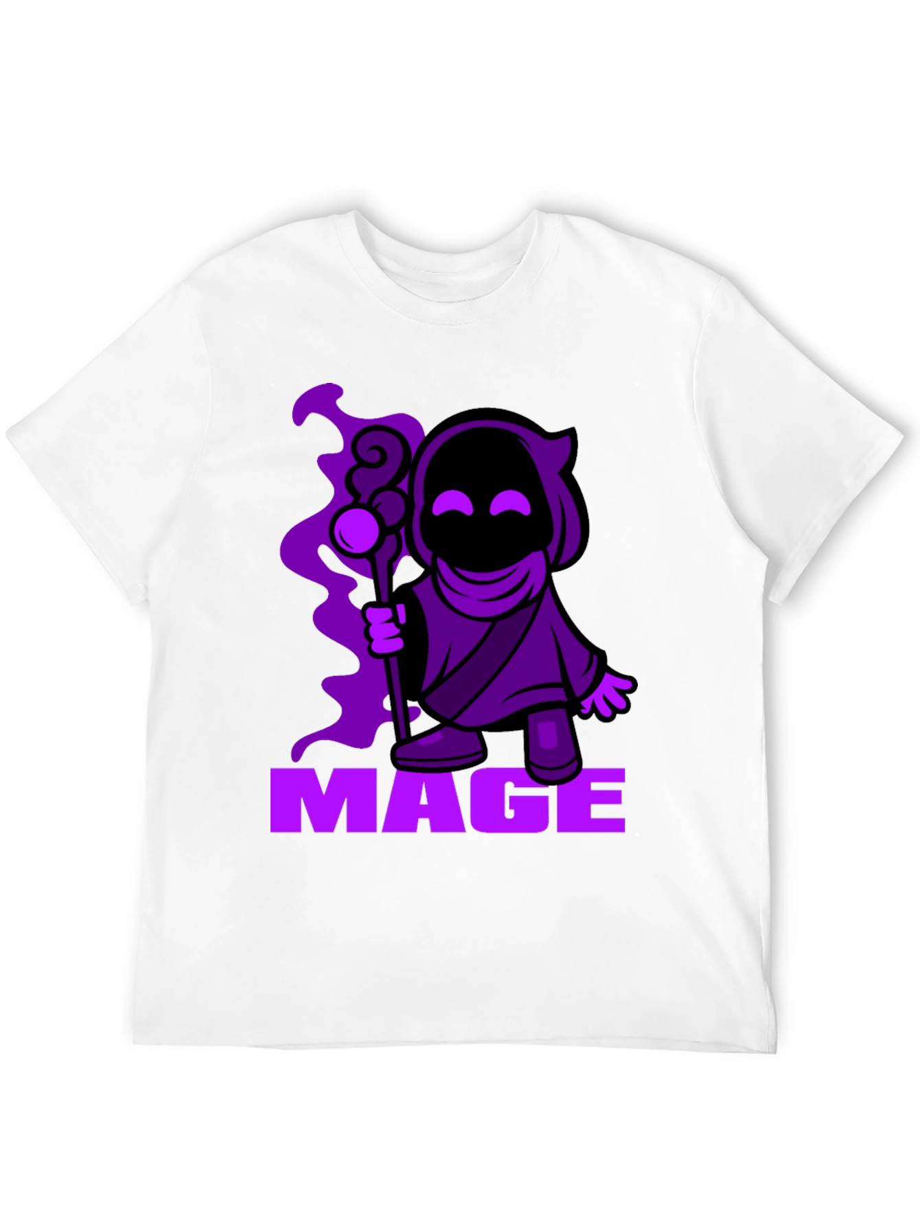 Mage Cartoon Graphic Black T-Shirt