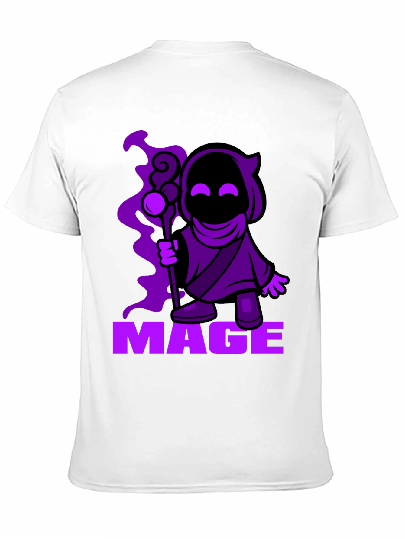 Mage Cartoon Graphic Black T-Shirt