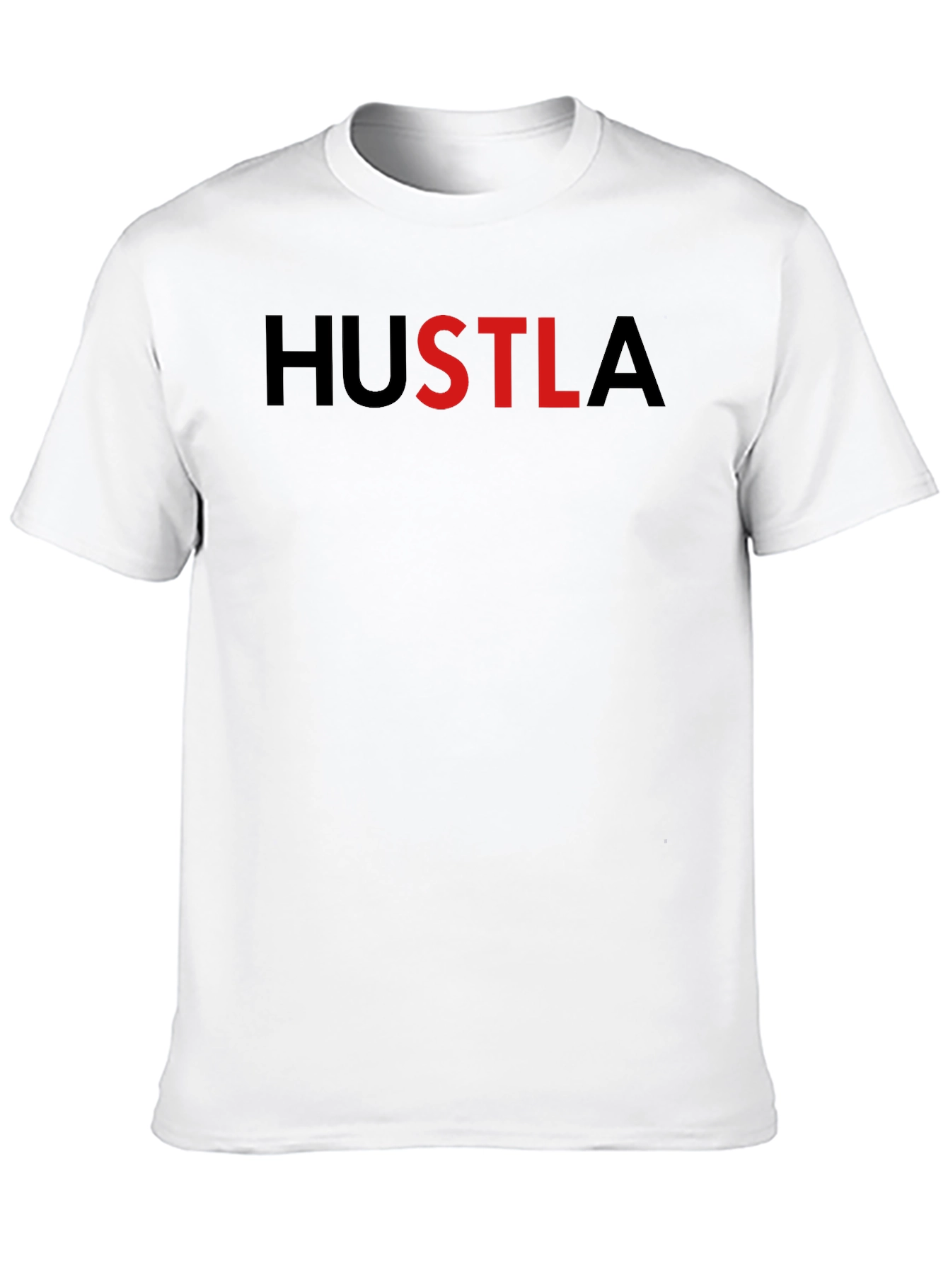 HUSTLA Graphic T-Shirt - Black Crew Neck Tee