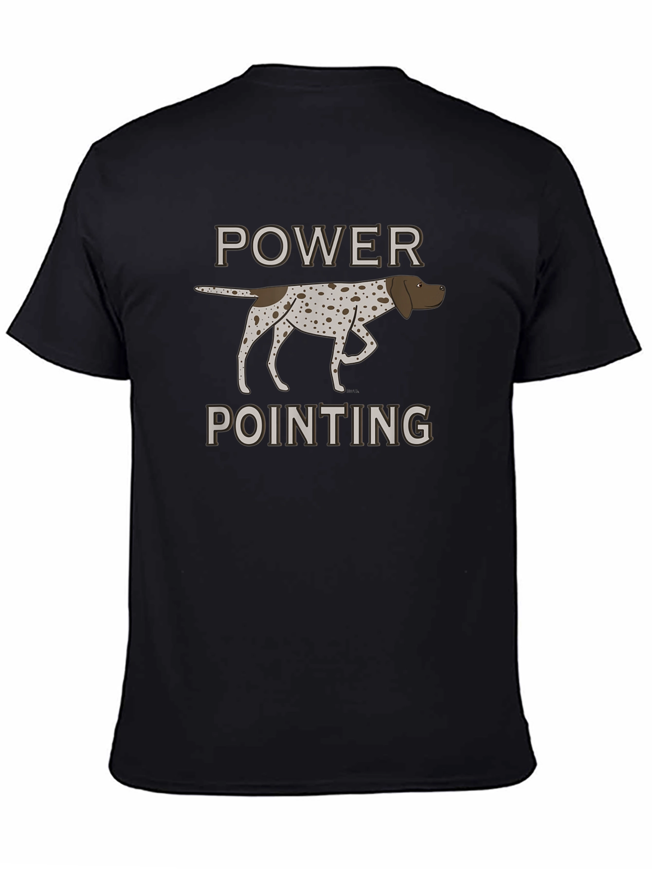 Power Pointing Dog Graphic T-Shirt