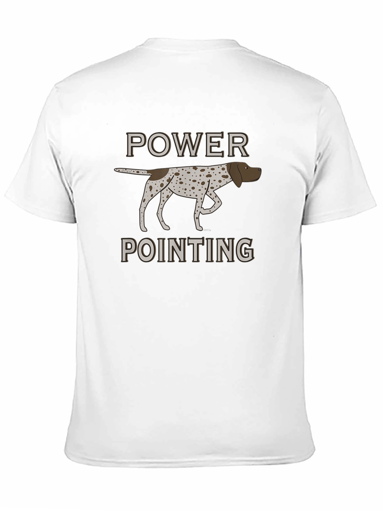 Power Pointing Dog Graphic T-Shirt