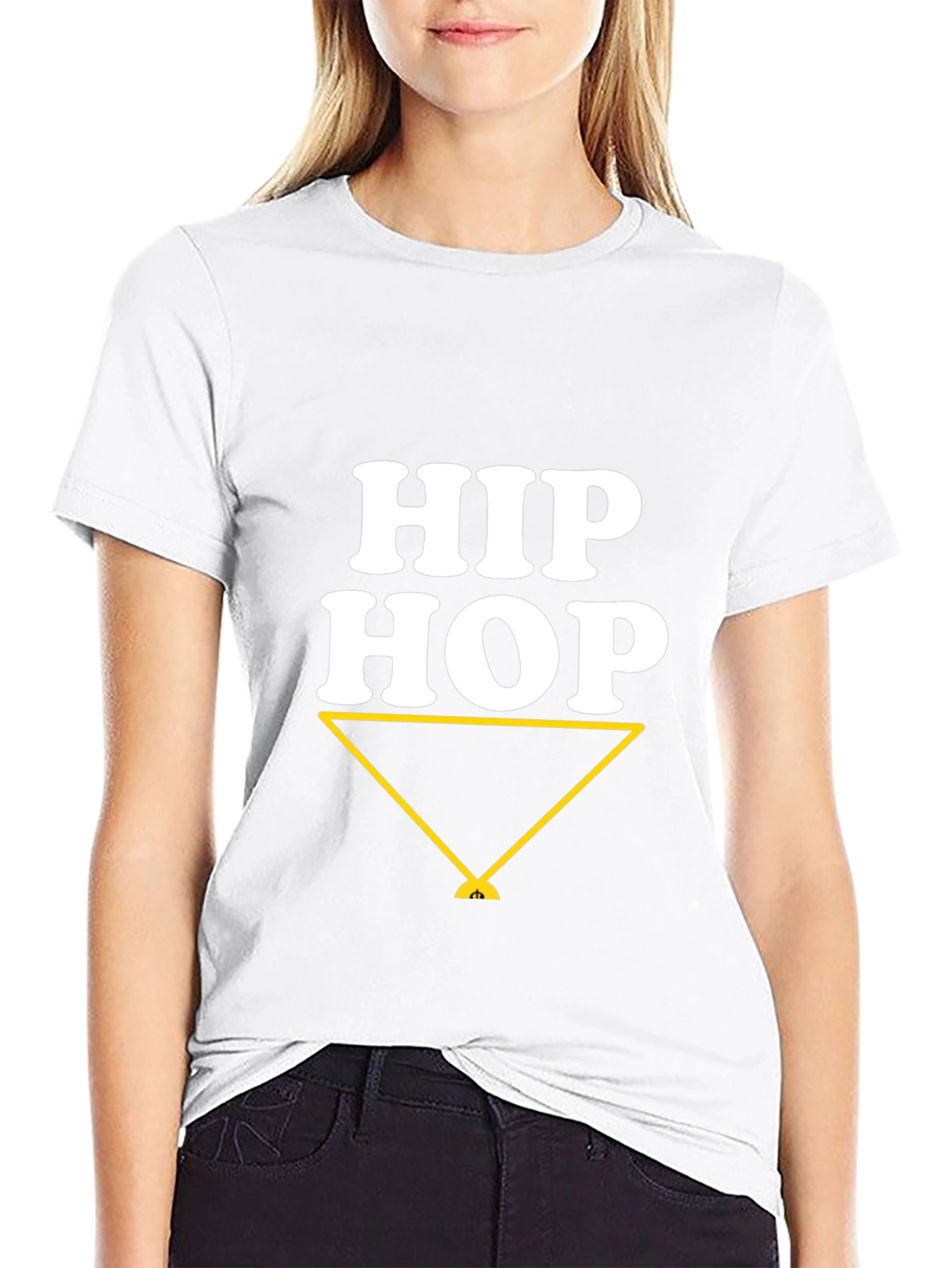 Hip Hop Graphic Print Crew Neck T-Shirt