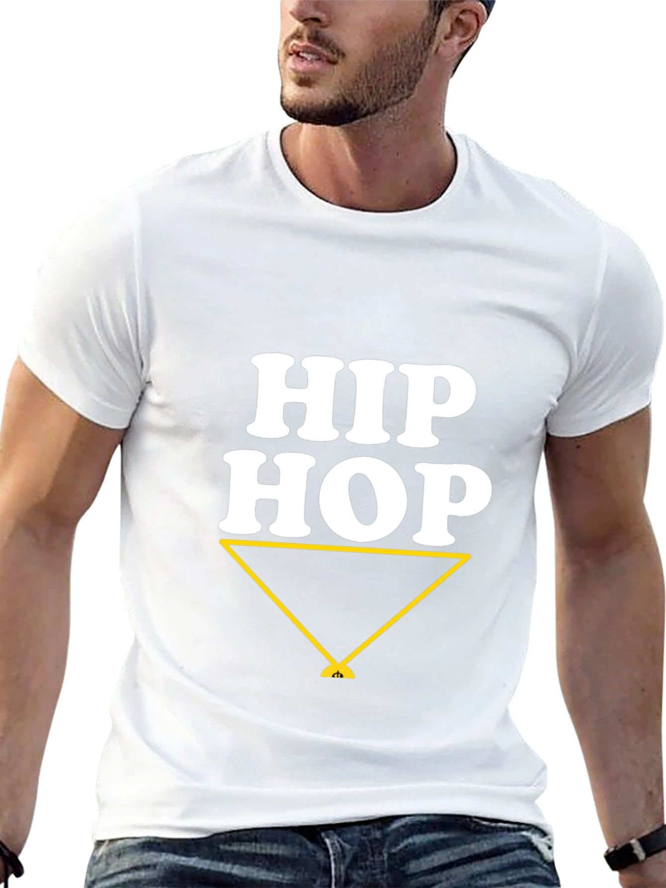 Hip Hop Graphic Print Crew Neck T-Shirt