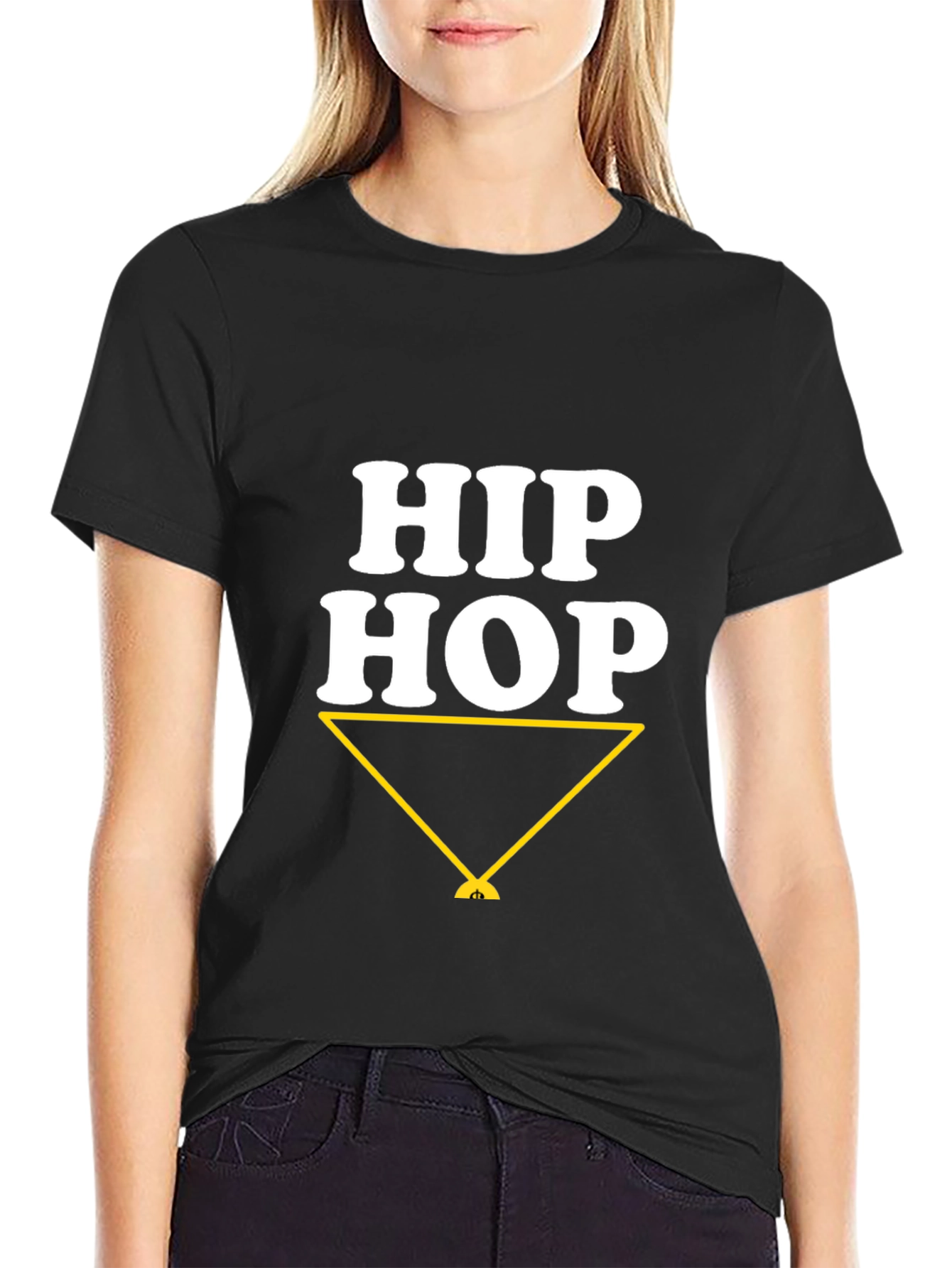 Hip Hop Graphic Print Crew Neck T-Shirt