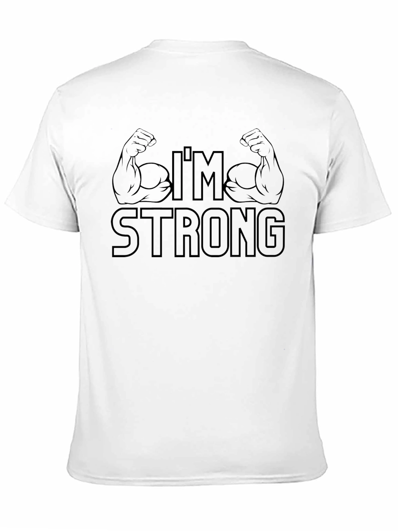 Im Strong Graphic Tee - Black Crew Neck T-Shirt