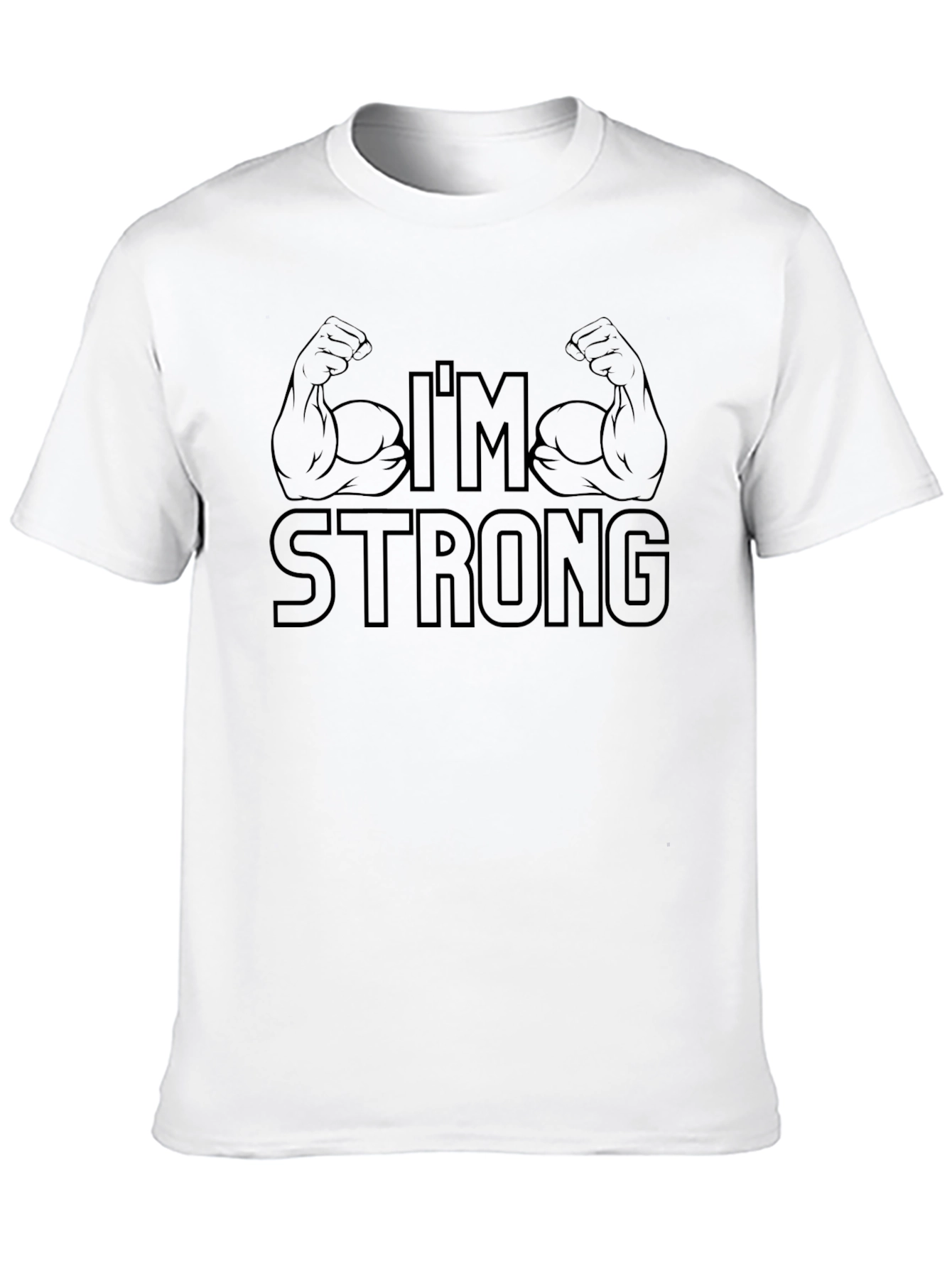 Im Strong Graphic Tee - Black Crew Neck T-Shirt