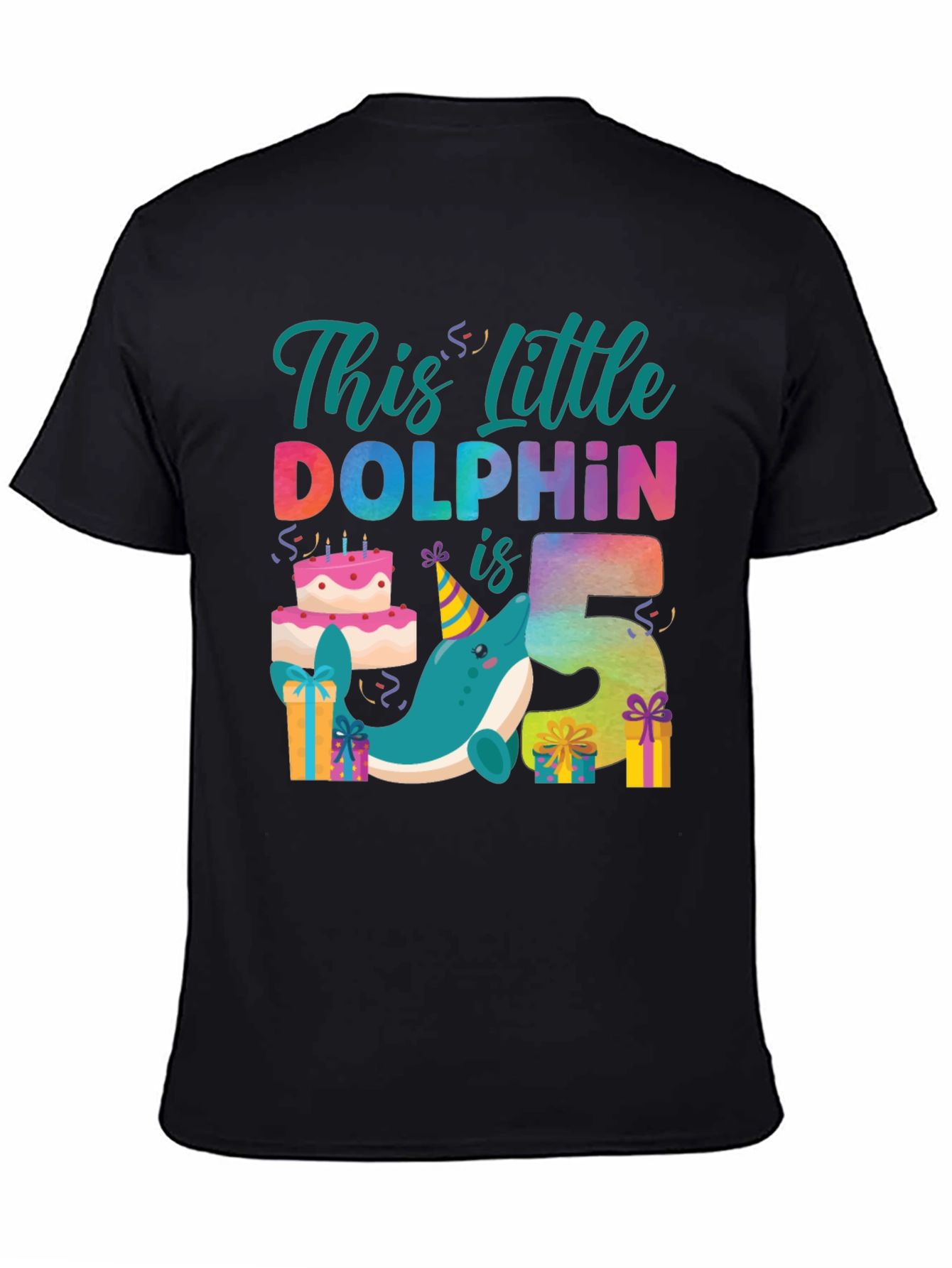 Little Dolphin 5th Birthday T-Shirt