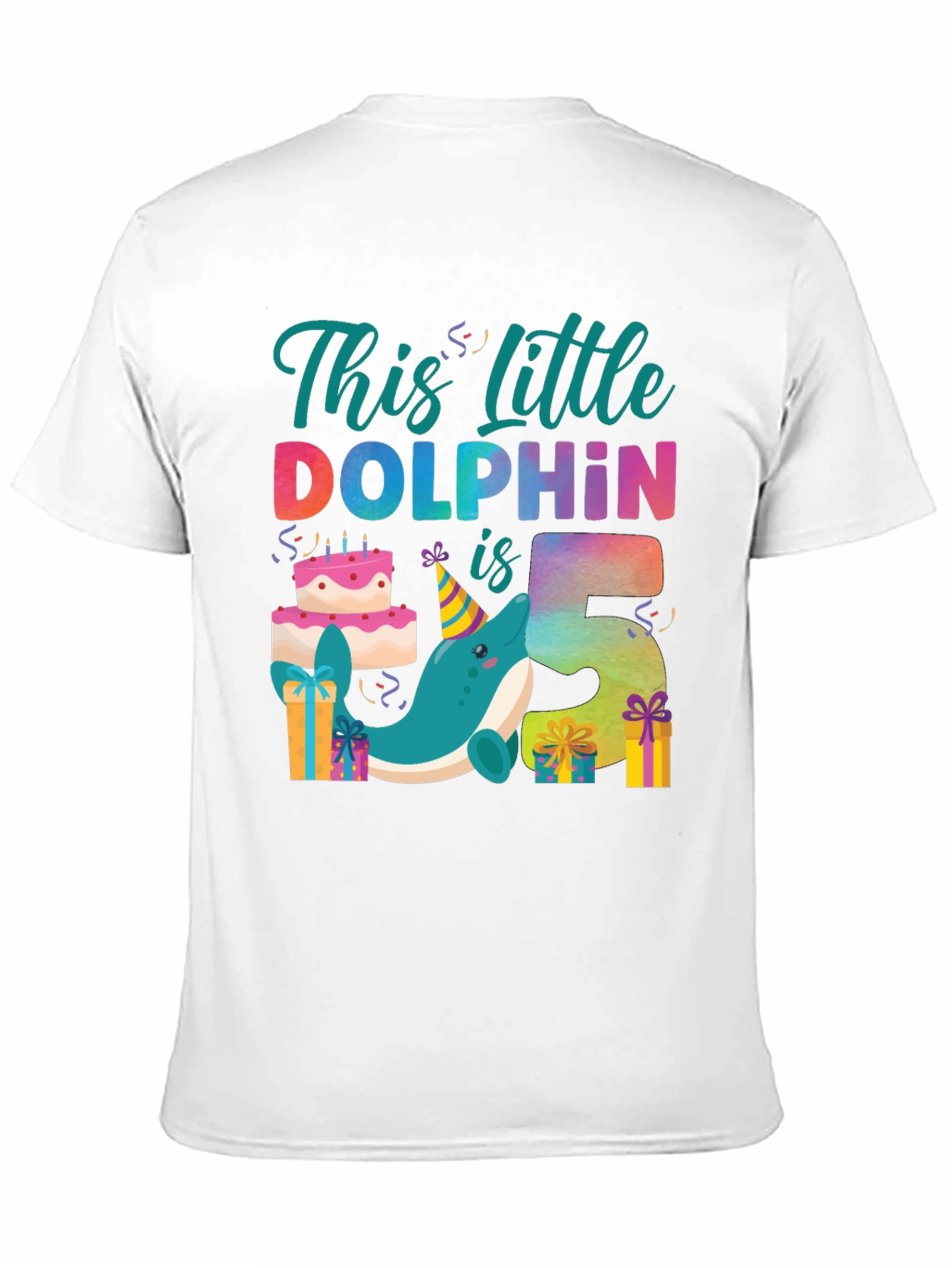 Little Dolphin 5th Birthday T-Shirt