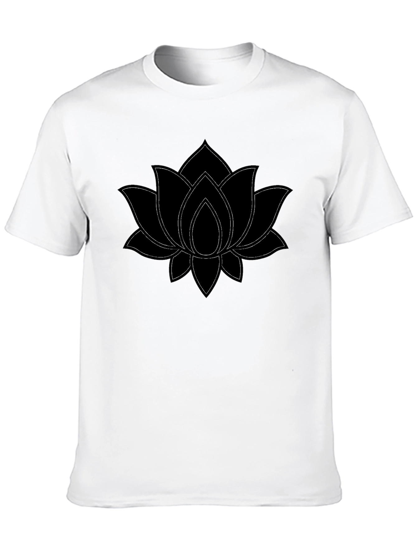 Black Lotus Flower Graphic Tee