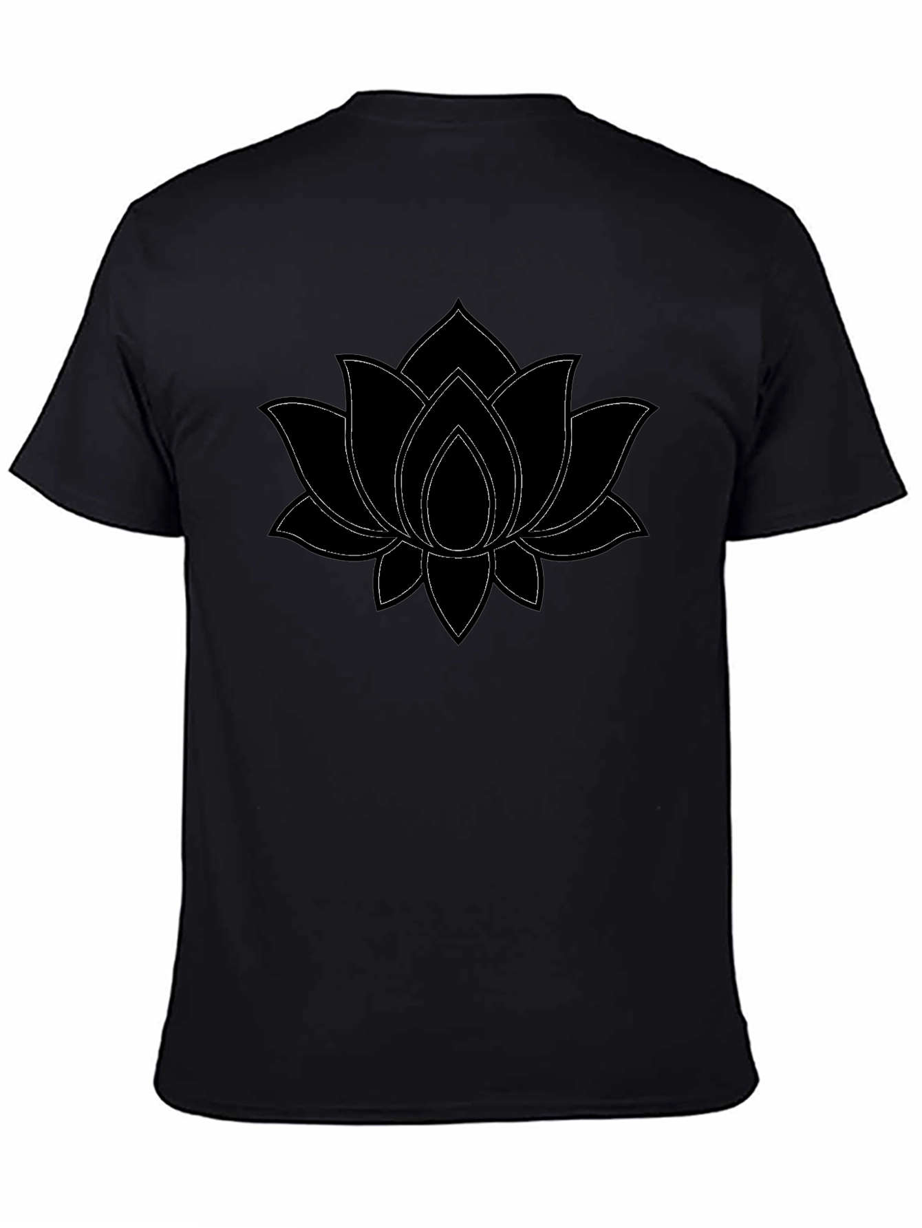 Black Lotus Flower Graphic Tee