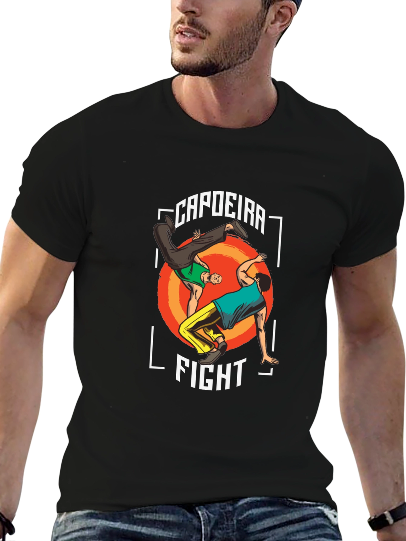 Capoeira Fight Graphic T-Shirt - Martial Arts Style