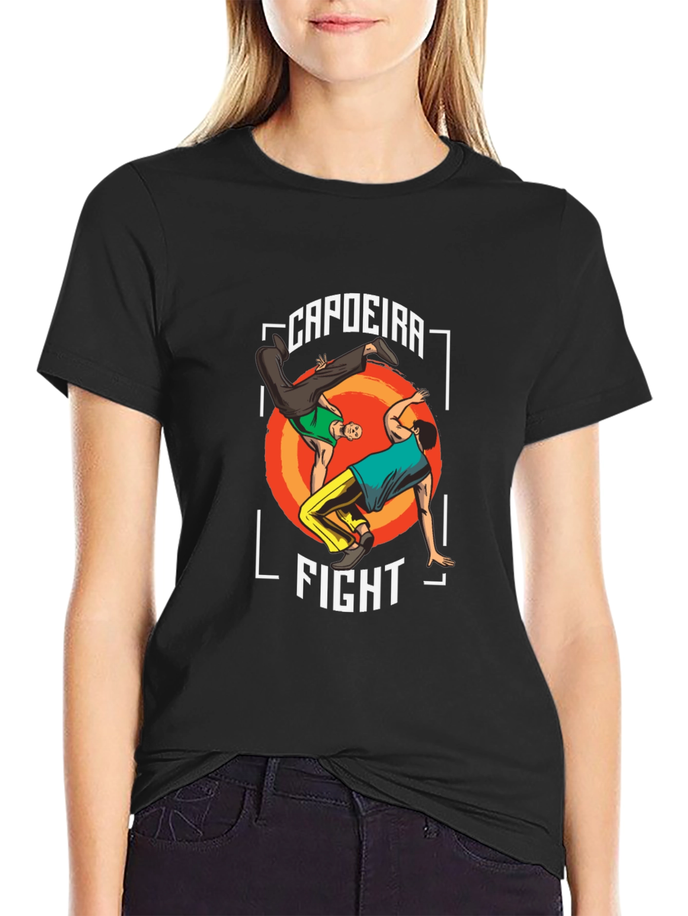 Capoeira Fight Graphic T-Shirt - Martial Arts Style