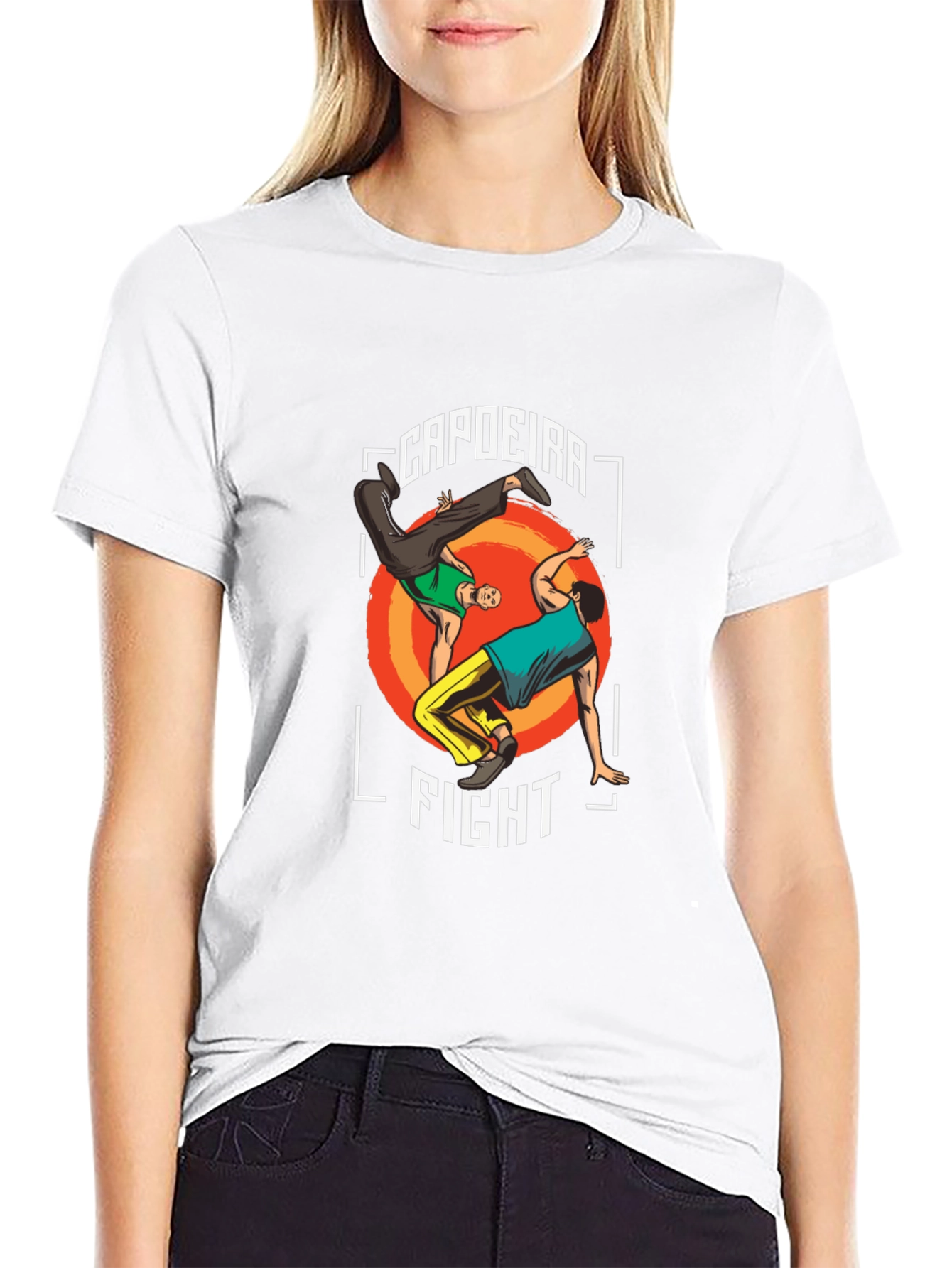 Capoeira Fight Graphic T-Shirt - Martial Arts Style
